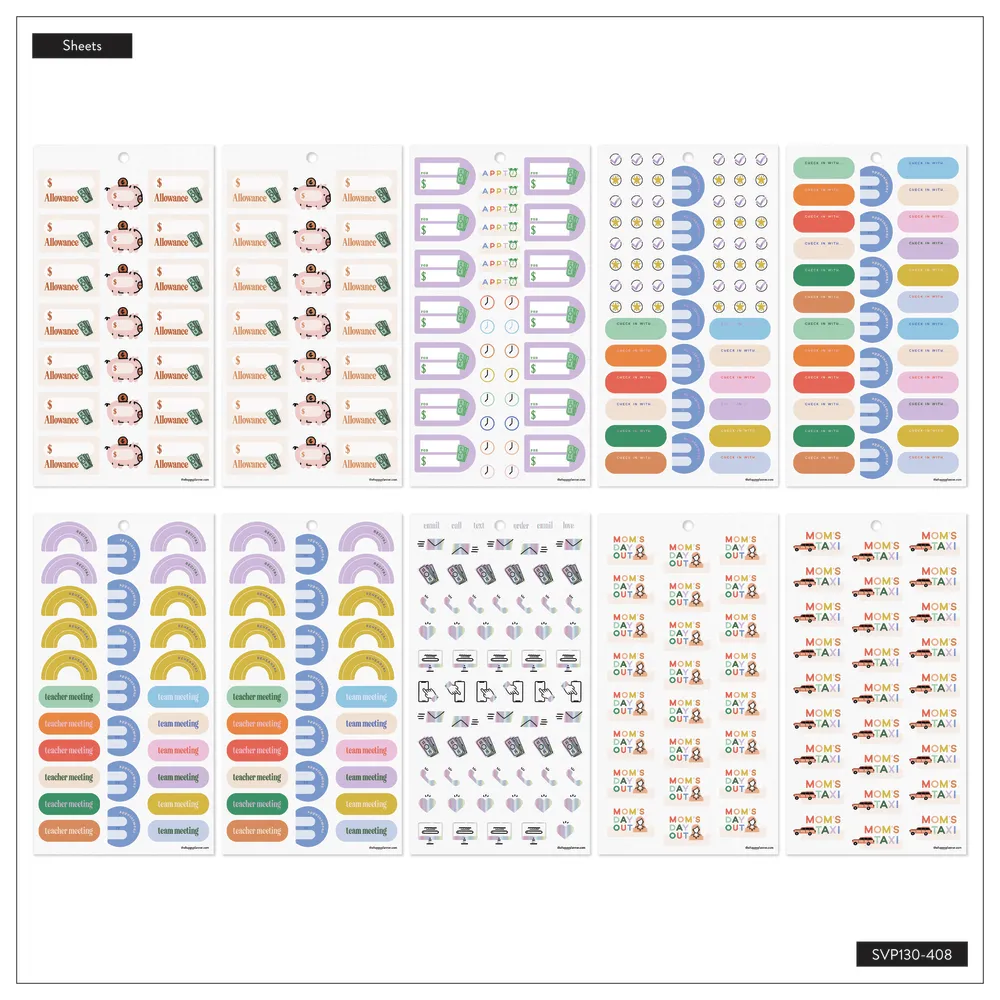 Happy Planner Kids' Activities stickers enfants 1095 motifs