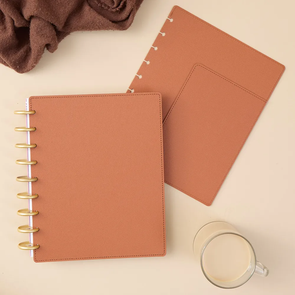 Happy Planner Classic couverture agenda Camel simili cuir grainé