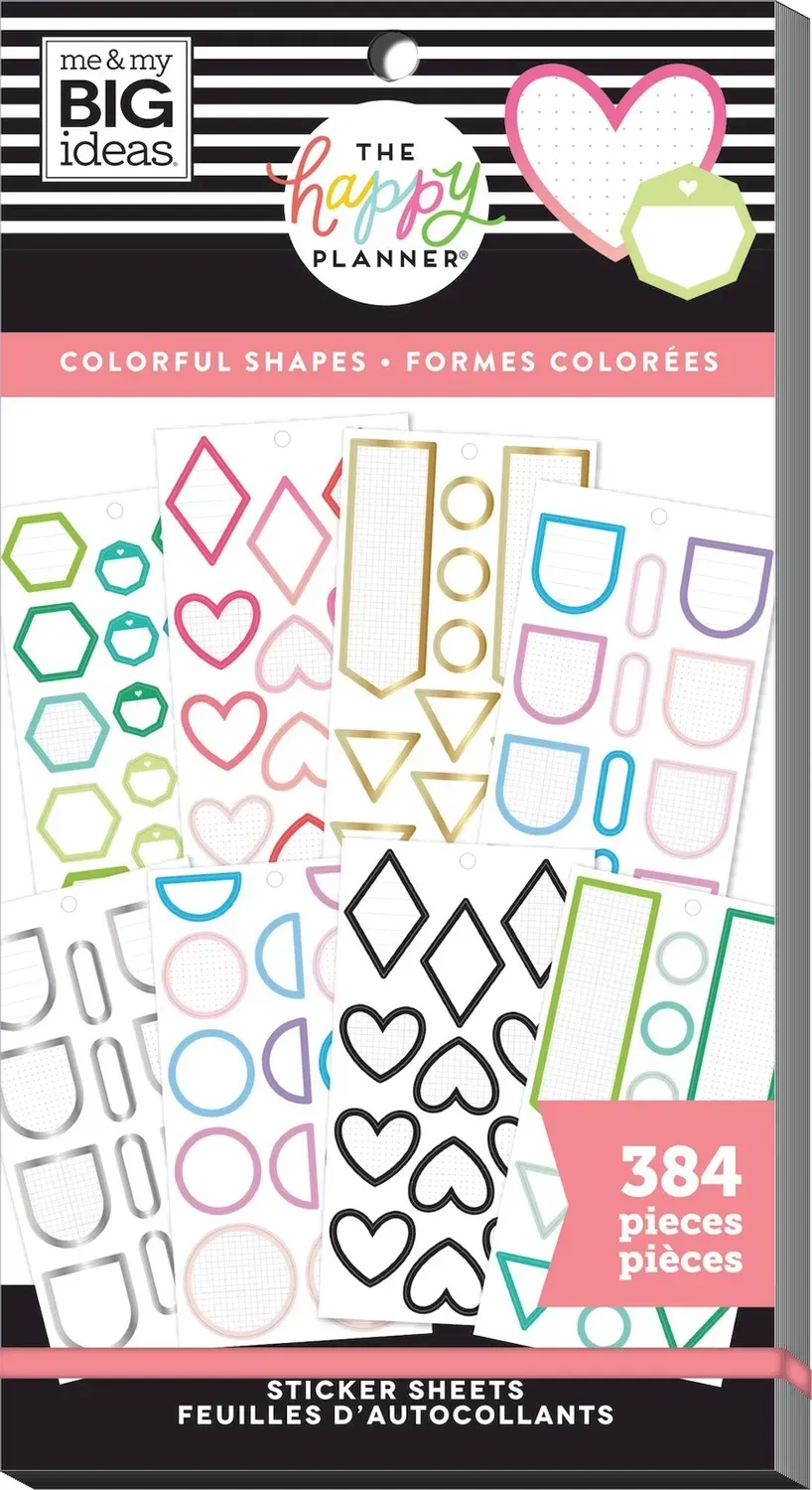 Happy Planner Colorful Shapes stickers Classic 384