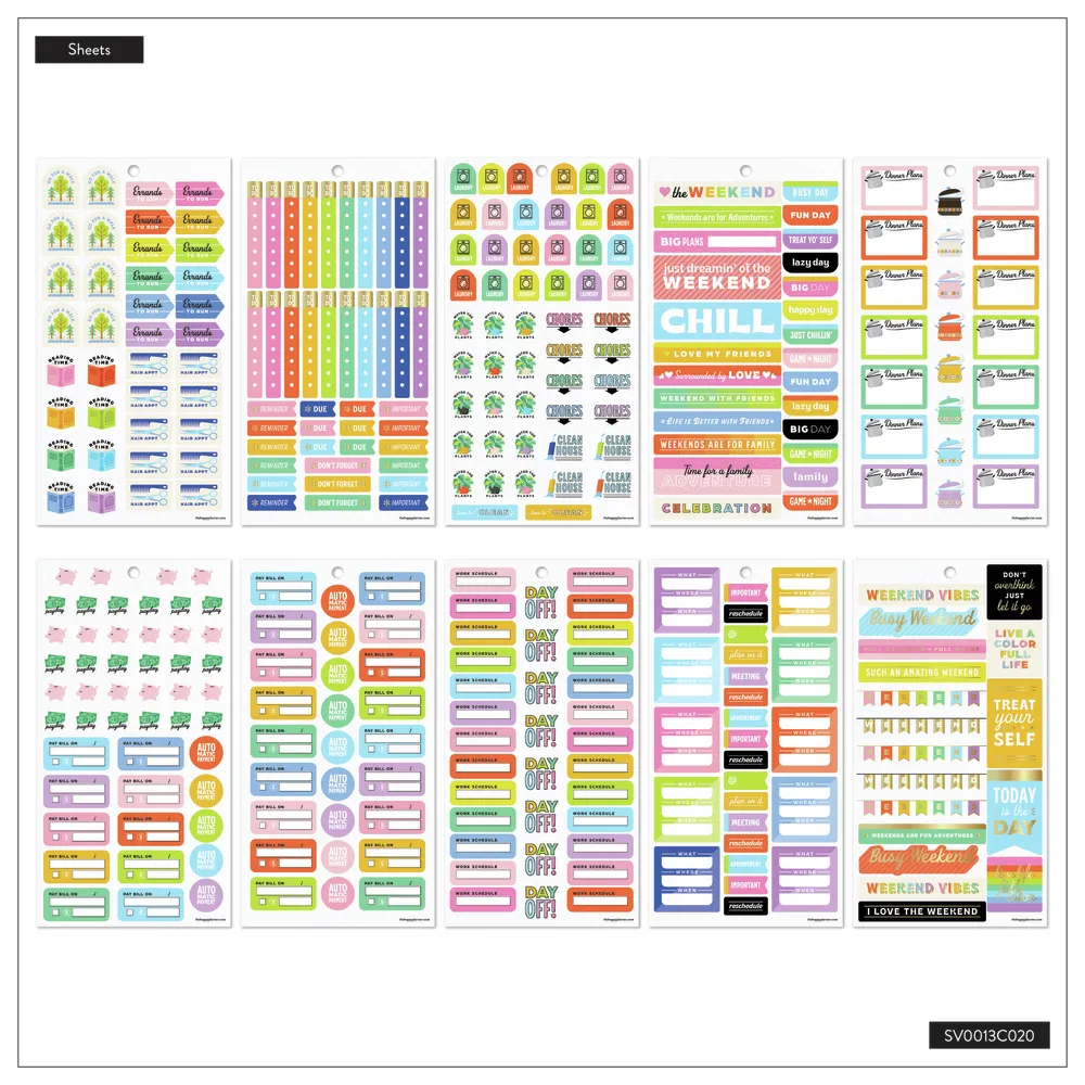 Happy Planner Everyday Plans stickers Classic 30 planches