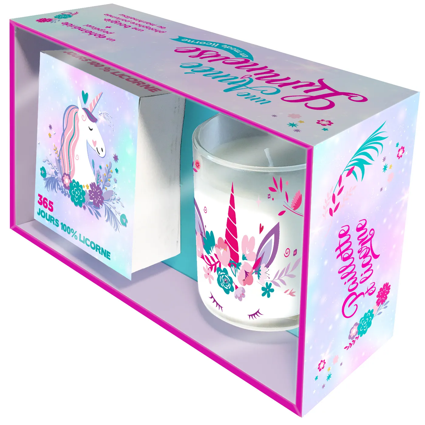 Frigobloc Mini 365 Licorne coffret calendrier + bougie marshmallow