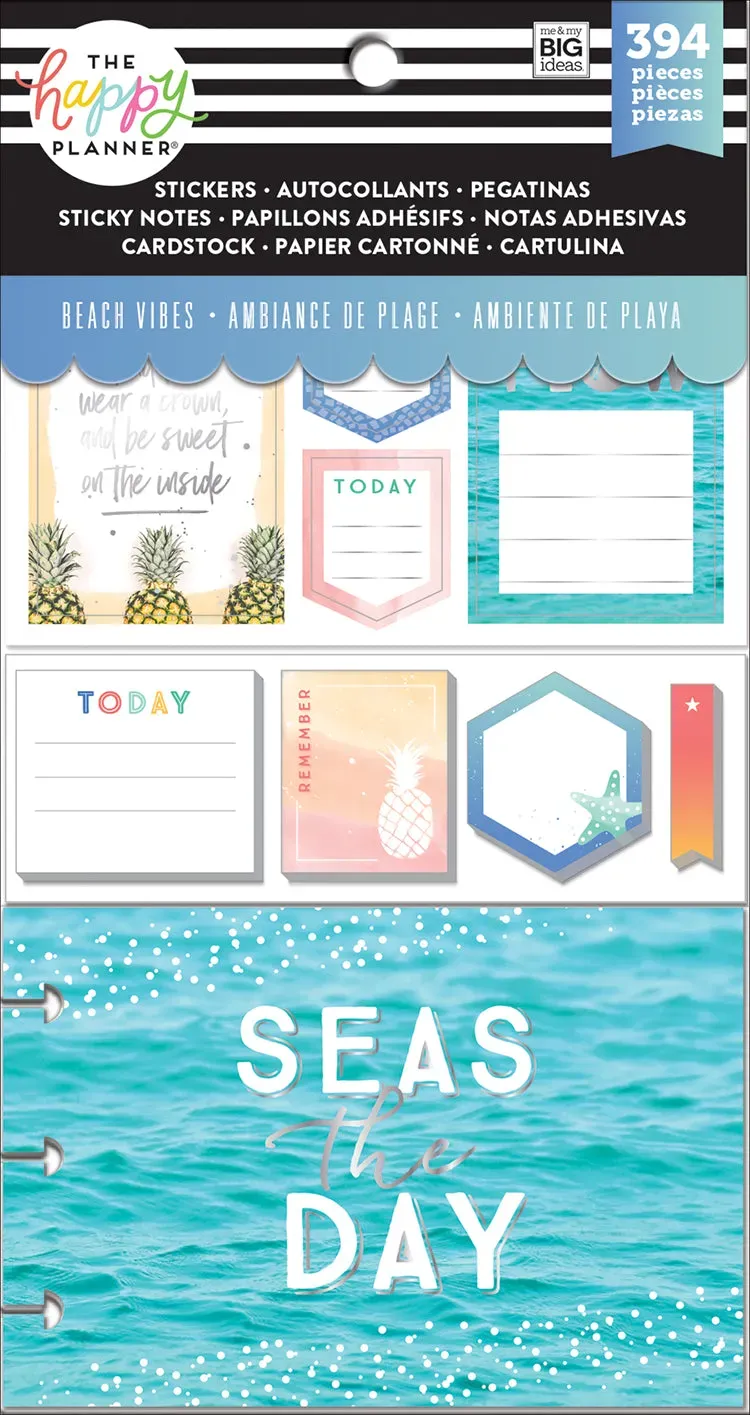 Happy Planner Beach Vibes pack accessoires 294 stickers notes