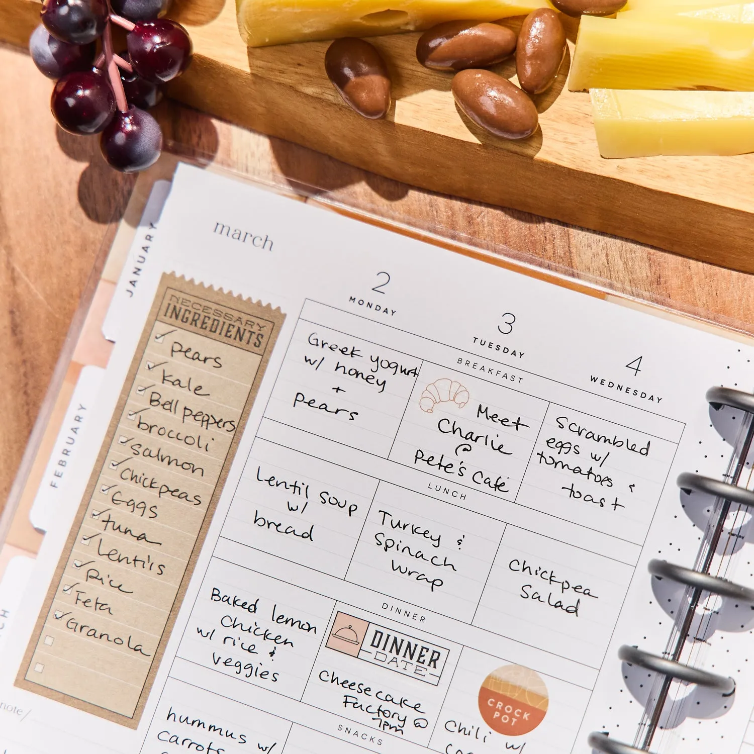 Happy Planner Rustic Roots 2026 agenda repas Classic 12 mois
