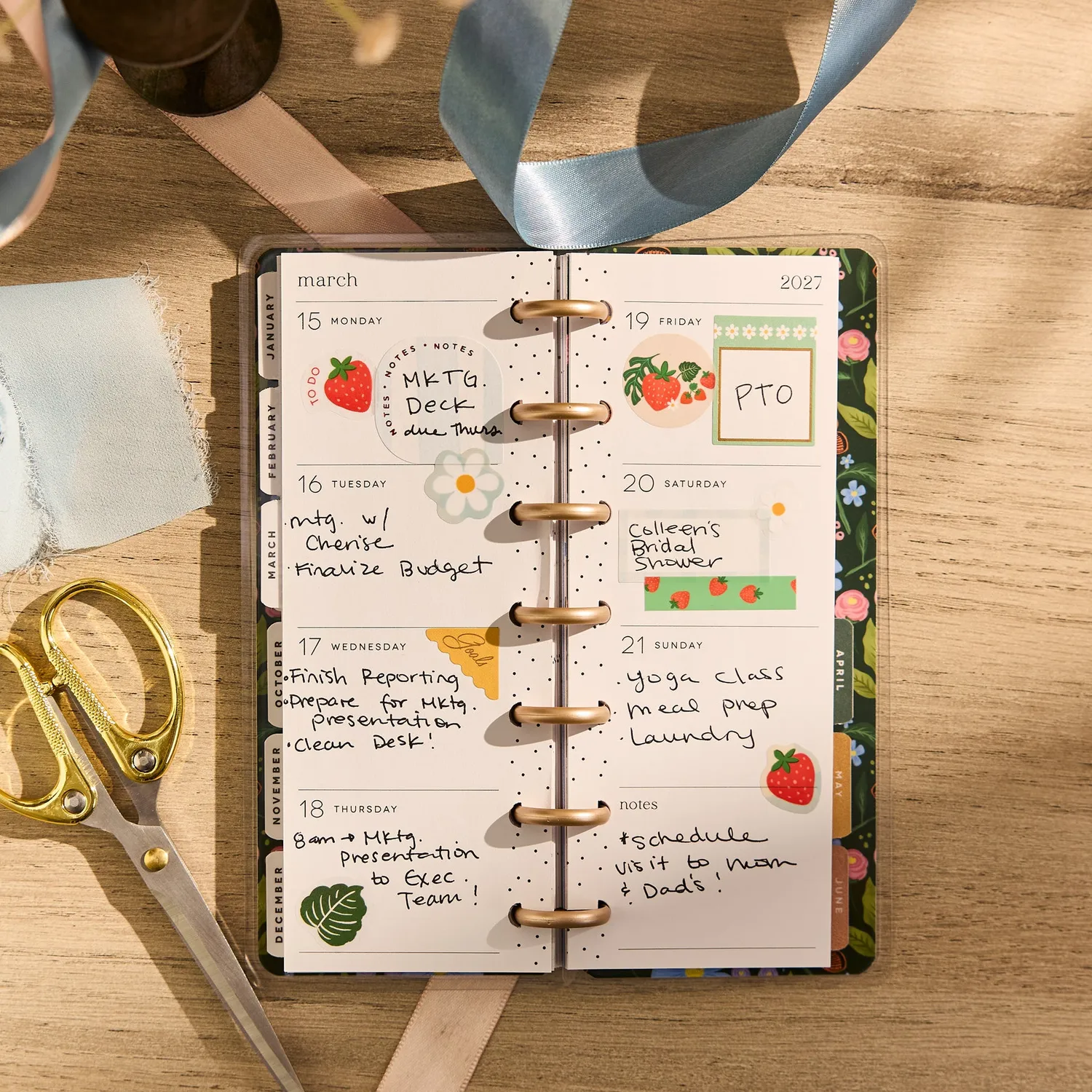 Happy Planner Country Charm agenda 2026-2027 mini horizontal