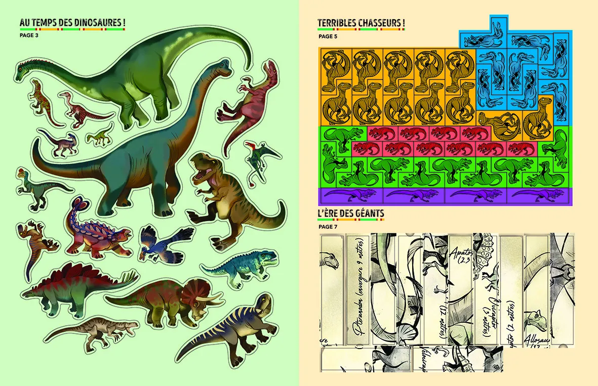 Les Incollables Mission Dinosaures livre stickers 6 ans