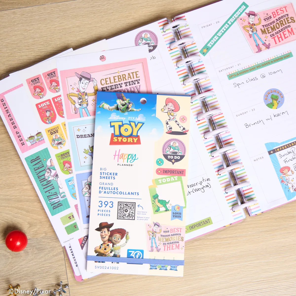 Happy Planner Disney Toy Story stickers big 30 planches 393