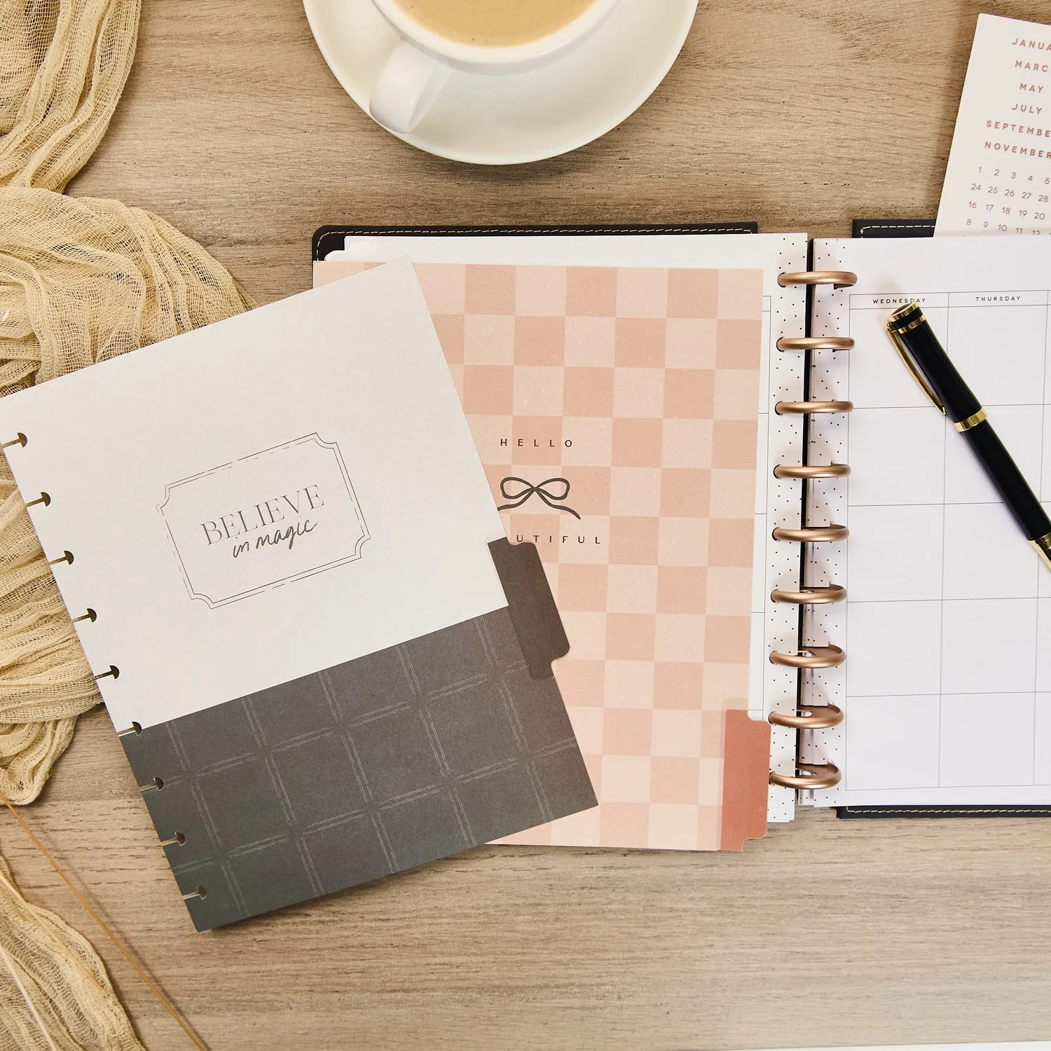 Happy Planner Modern Charm recharge Classic 4 mois non datée