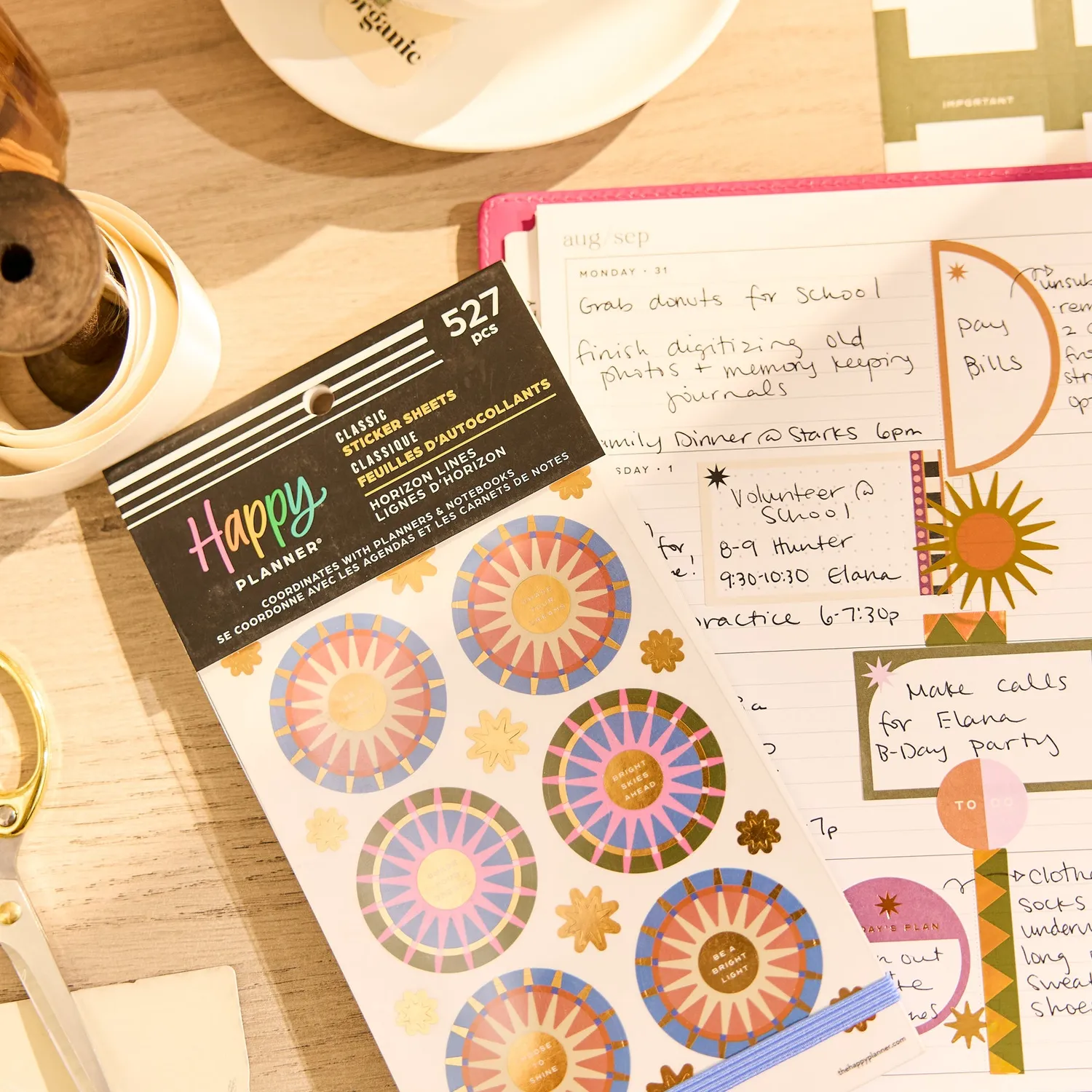Me & my big ideas Happy Planner Horizon Lines lot stickers Classic