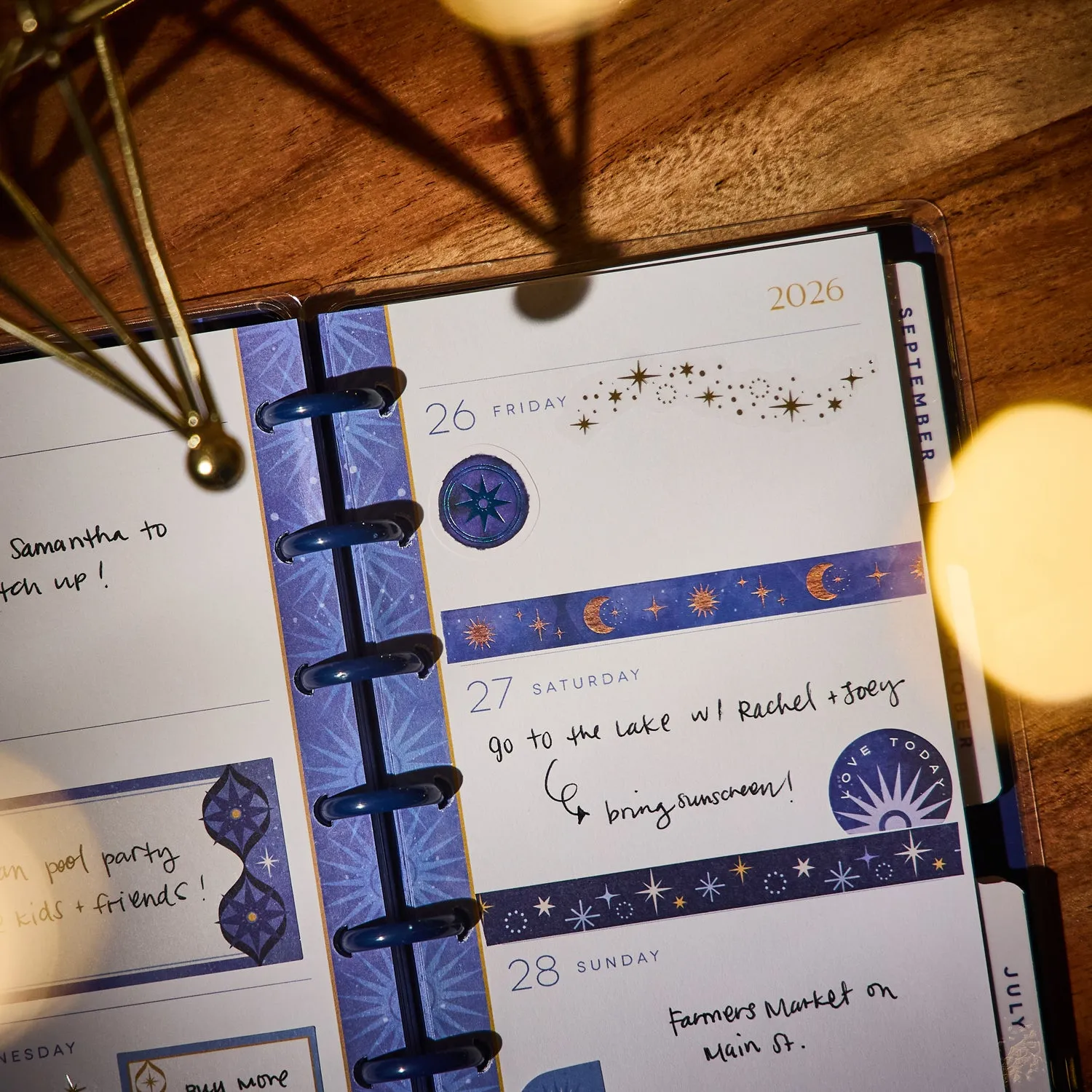 Happy Planner Star Signs agenda 2026 Skinny Classic horizontal