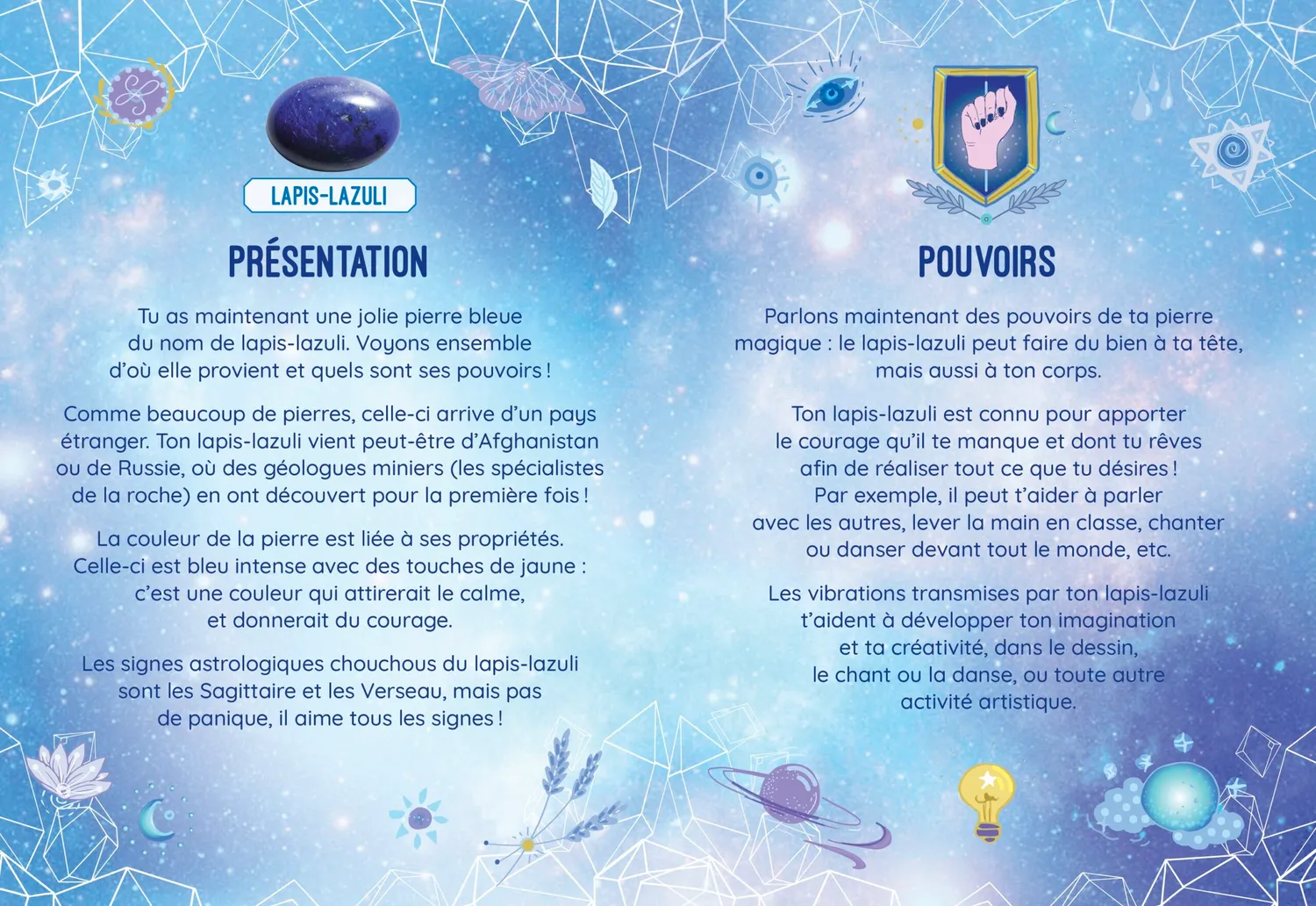 Frigobloc Magie des pierres Courage coffret lapis-lazuli