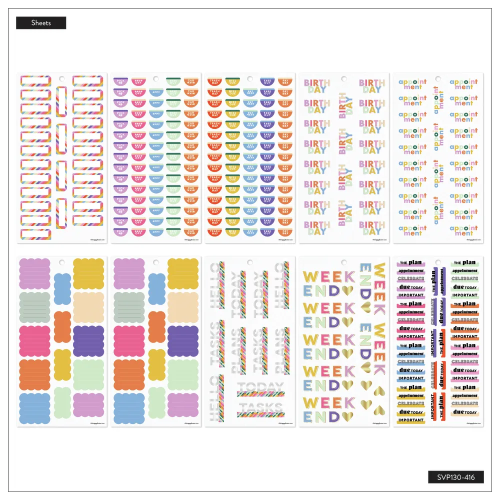 Happy Planner Building Blocks stickers lot 30 planches