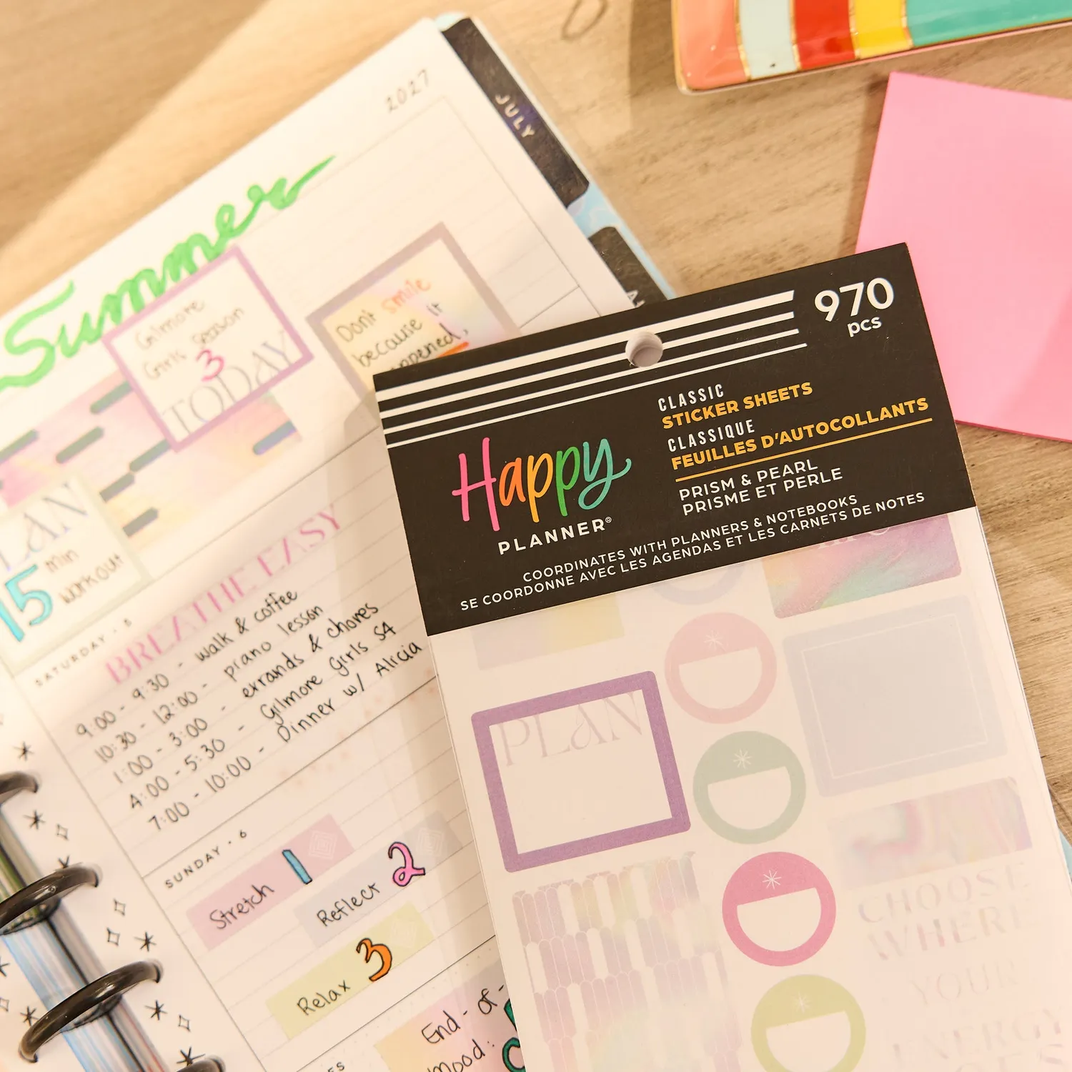 Happy Planner Prism & Pearl Value Pack autocollants 30 feuilles