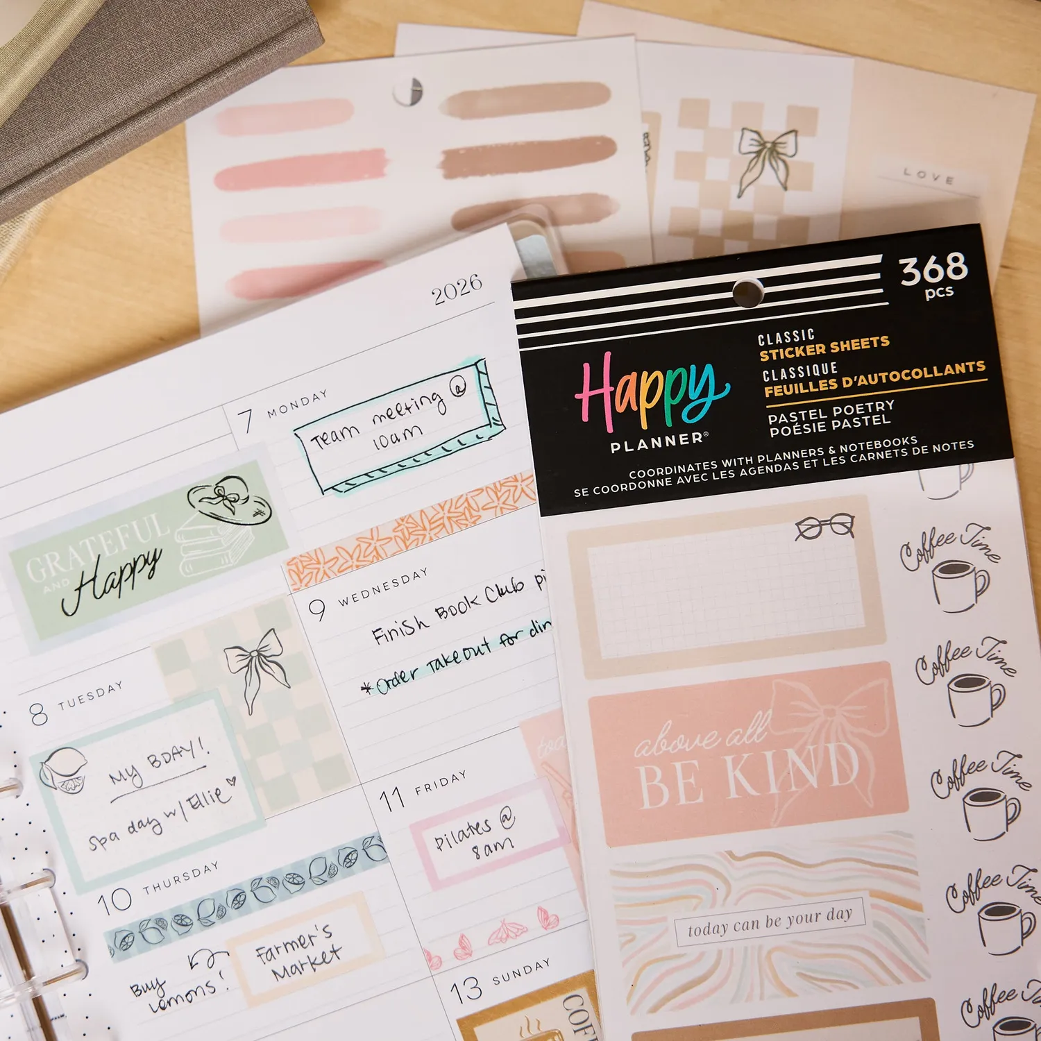 Happy Planner Pastel Poetry stickers Classic 30