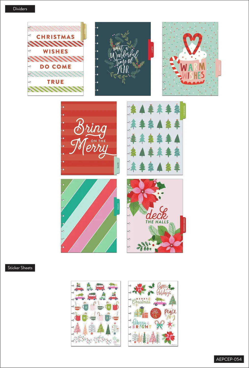 Happy Planner Christmas Planning Classic extension agenda Noël