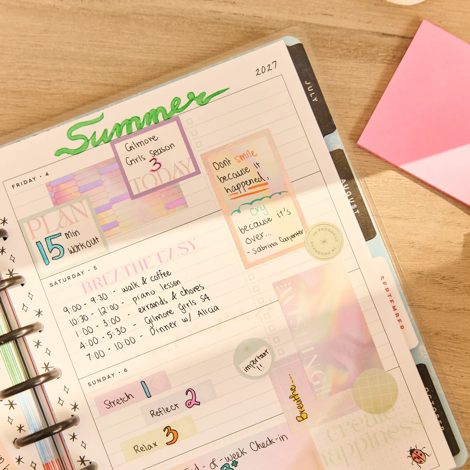 Happy Planner Lucky Day planner Classic horizontal 18 mois 2026-2027