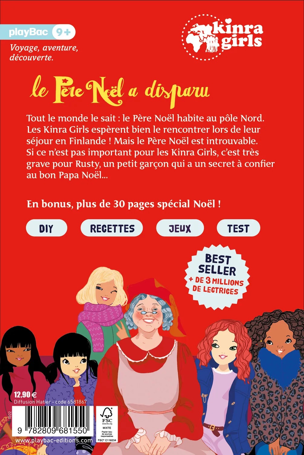 Frigobloc Kinra Girls Père Noël a disparu roman hors-série Noël