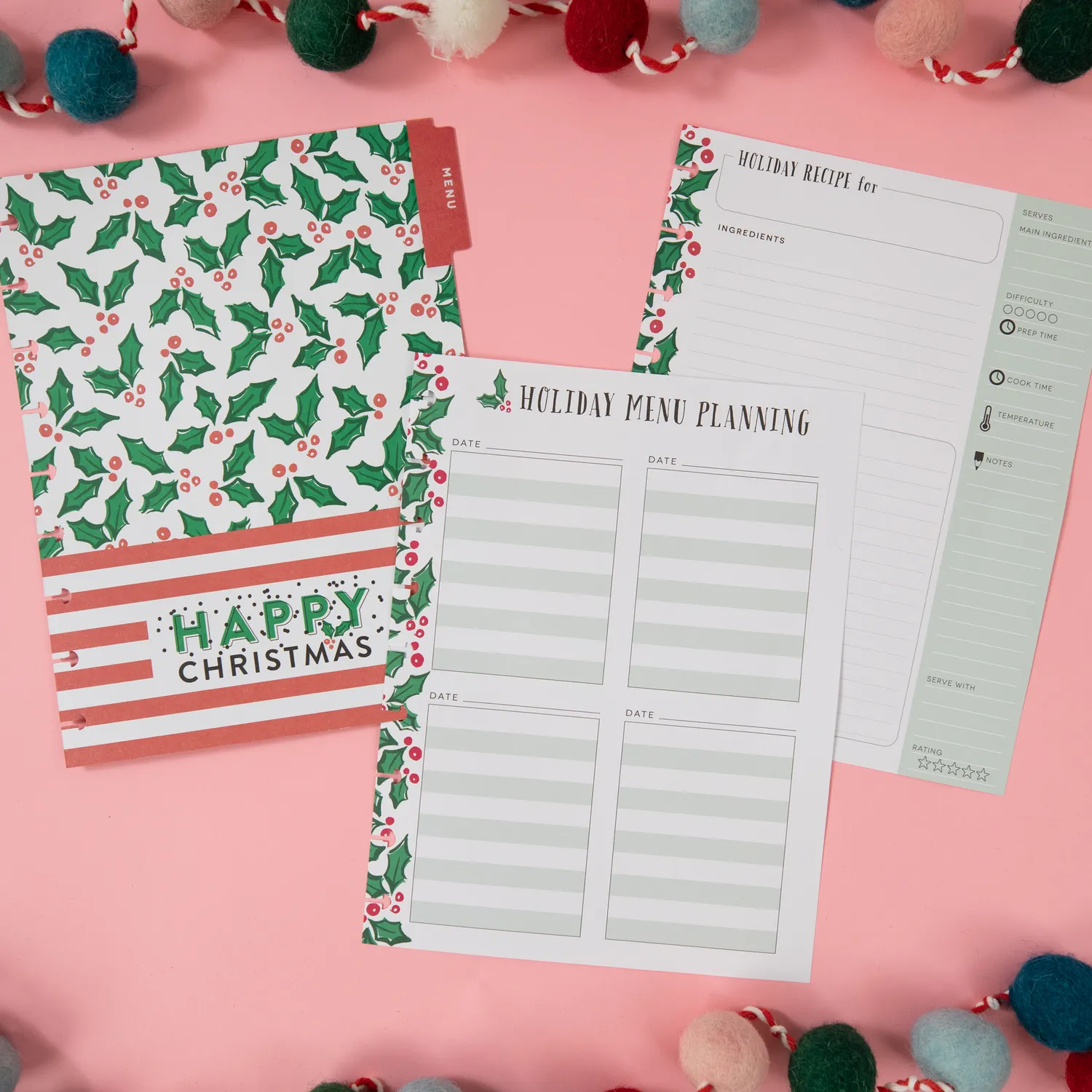 Happy Planner Christmas Holiday pack accessoires Classic