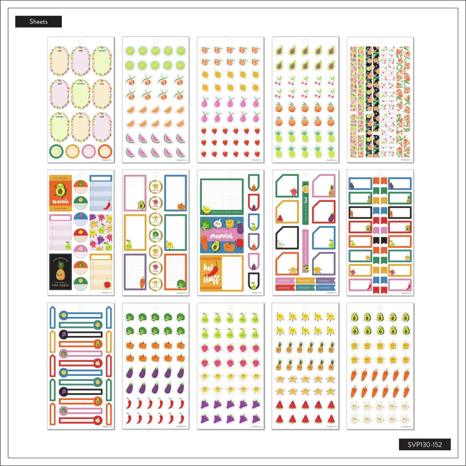 Happy Planner Happy & Hungry Food Value Pack carnet 784 stickers