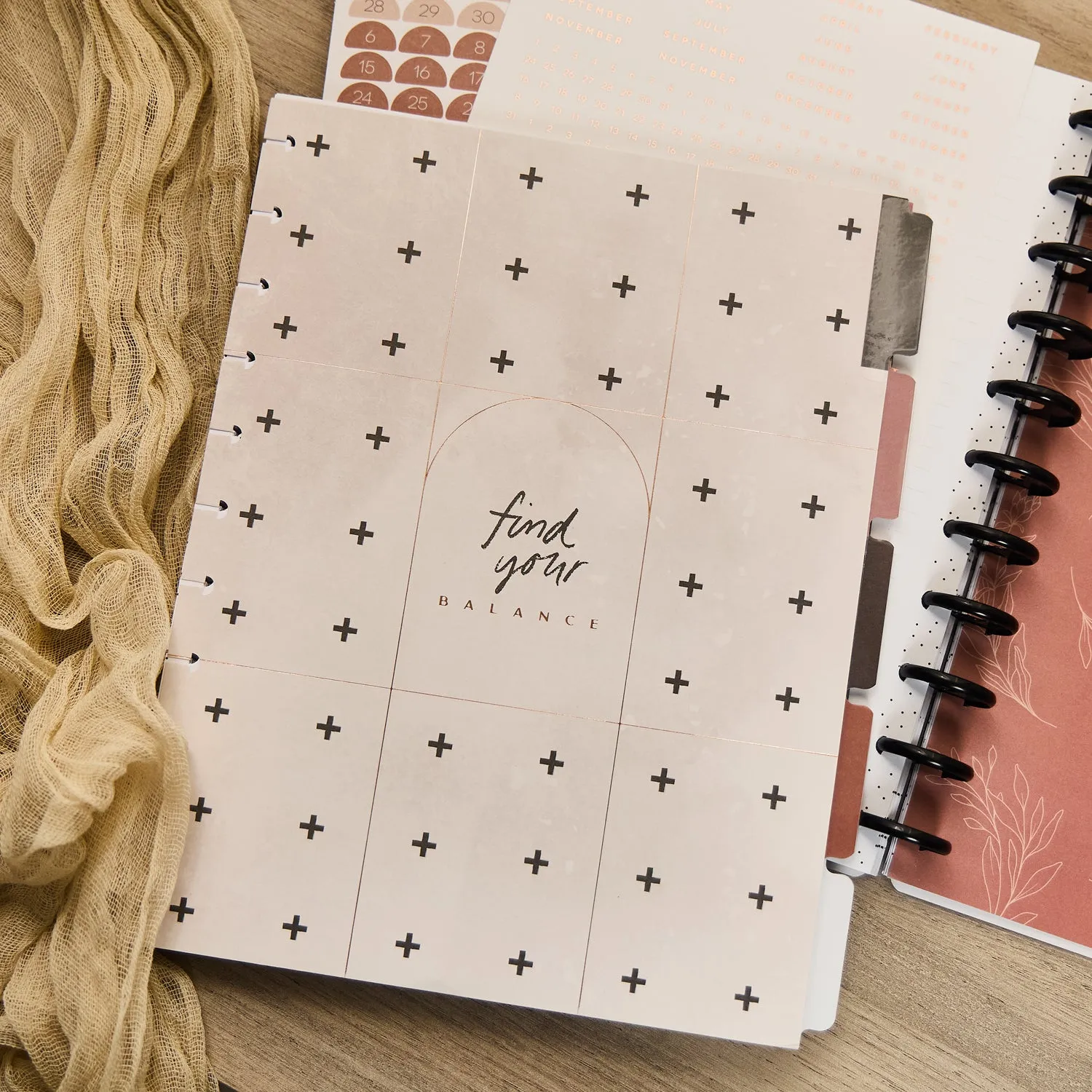 Happy Planner Modern Charm extension agenda Big 6 mois neutre