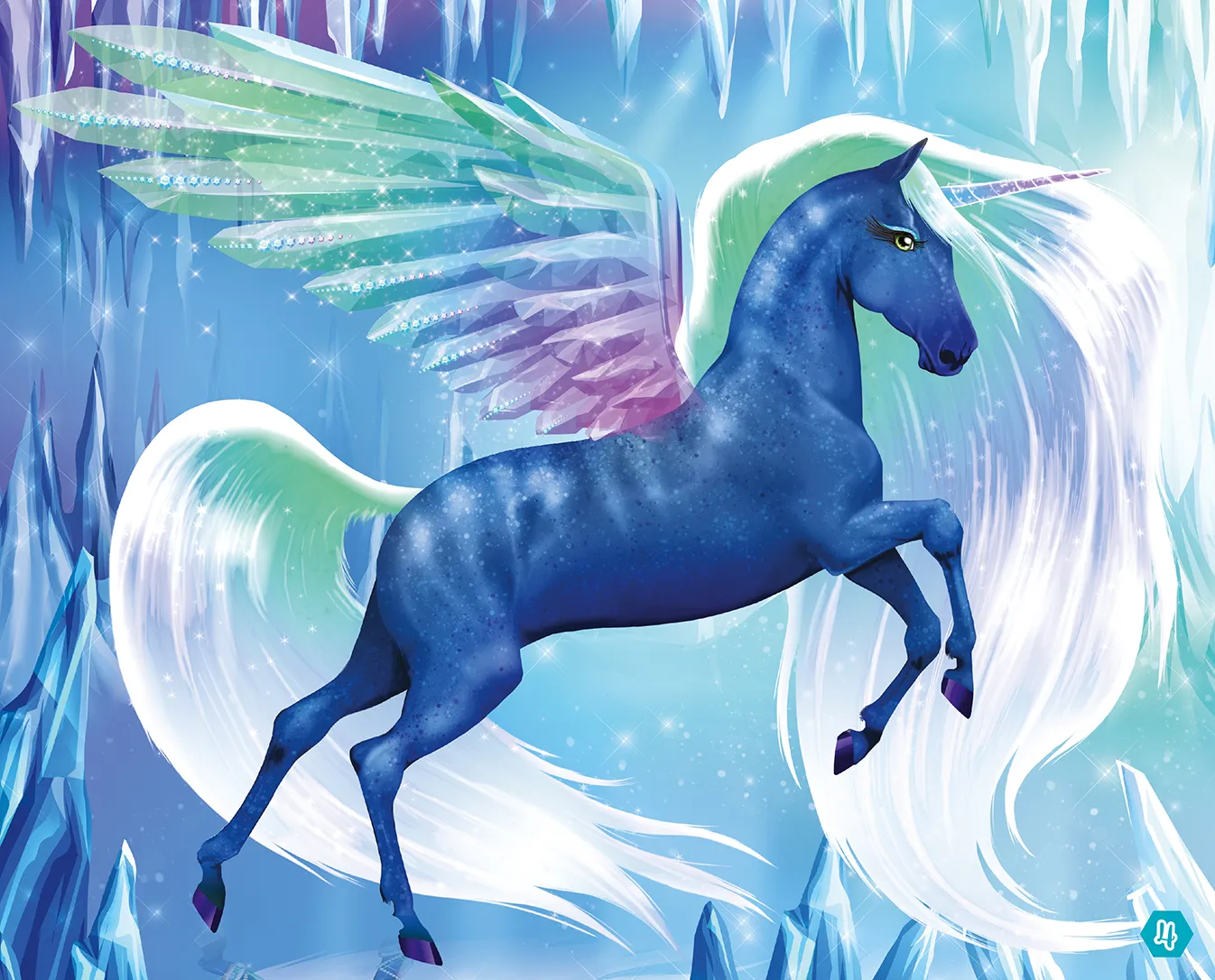 Licornes de rêve magie des neiges carnet créatif stickers