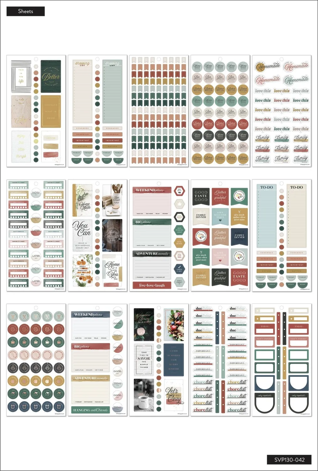 Me & My Big Ideas Southern Farmhouse carnet stickers 1011