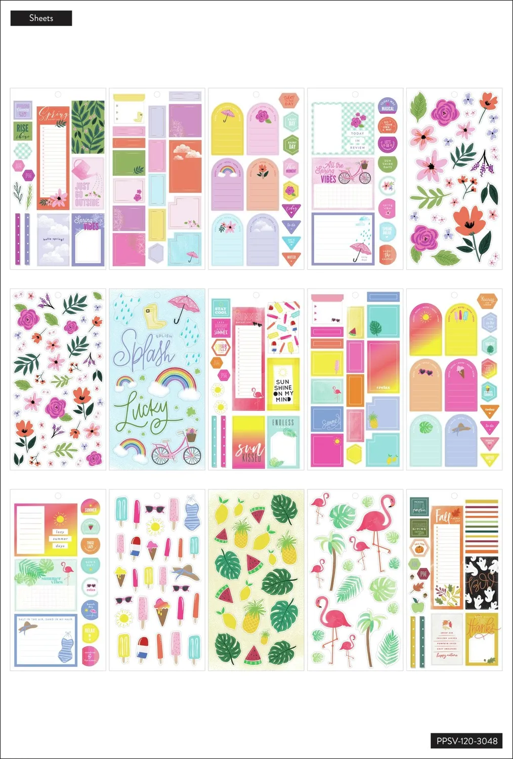 Happy Planner Happy Year stickers 30 feuilles 642 pièces organisation