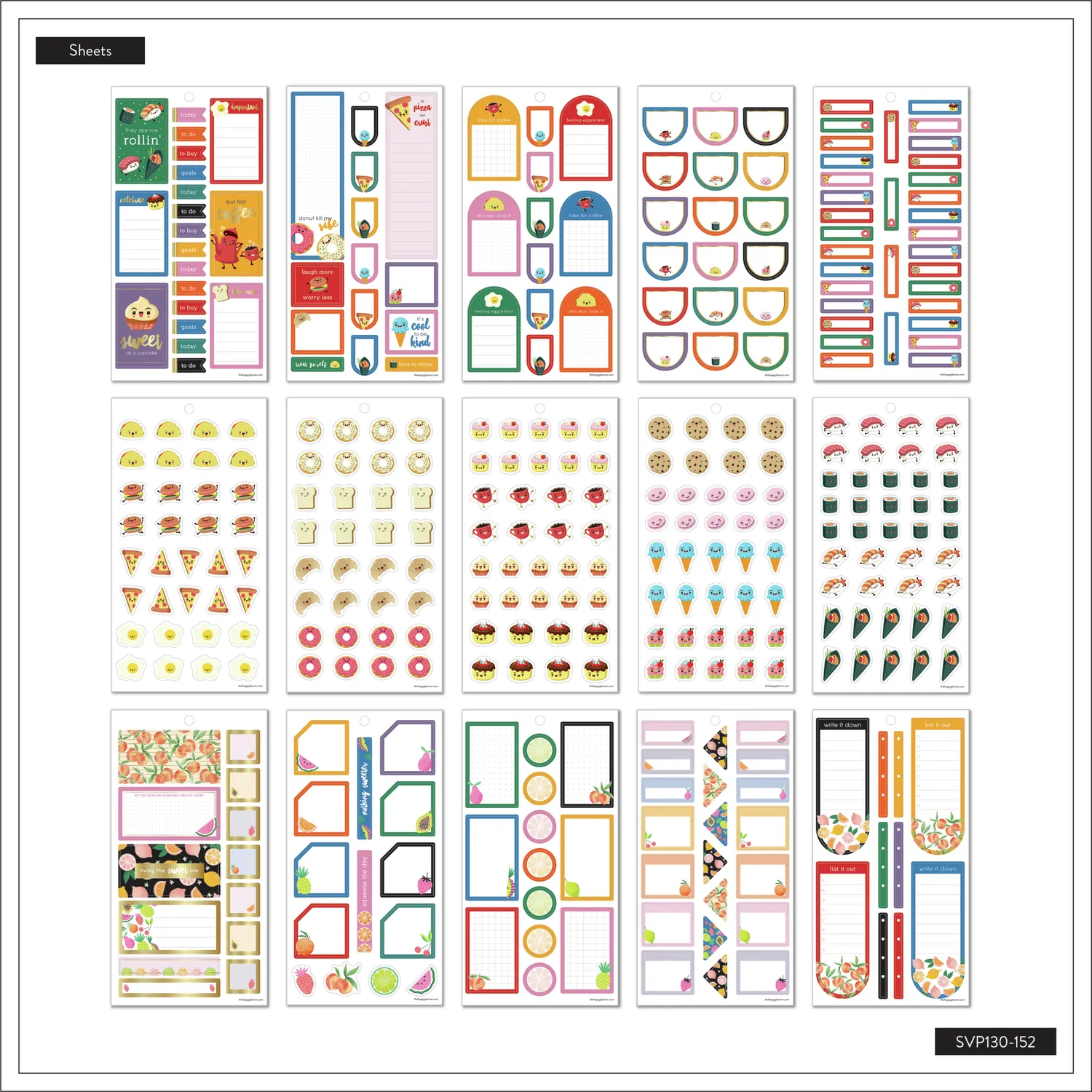 Happy Planner Happy & Hungry Food Value Pack carnet 784 stickers
