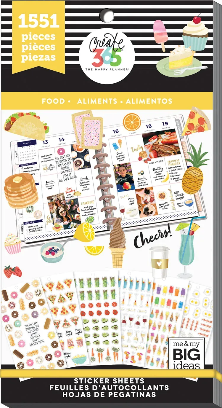 Happy Planner Value Pack Food stickers 1551 autocollants cuisine