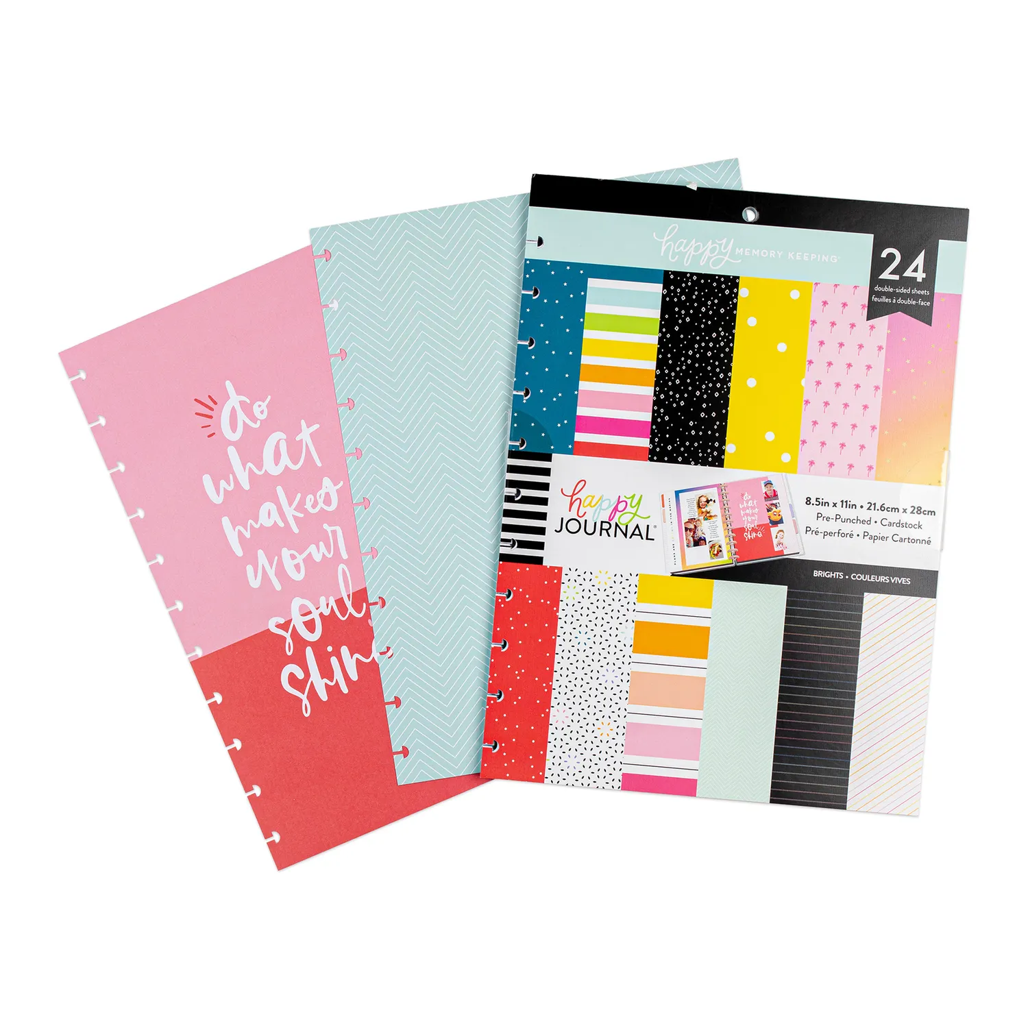 Happy Planner Brights Photo Pages Big 24 feuilles scrapbooking couleur