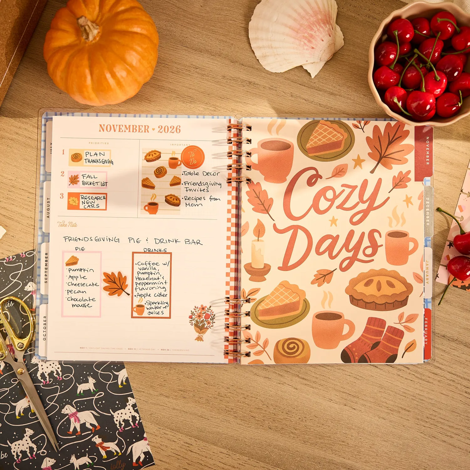 Happy Planner A Festive Year Classic agenda spiral dashboard 12 mois