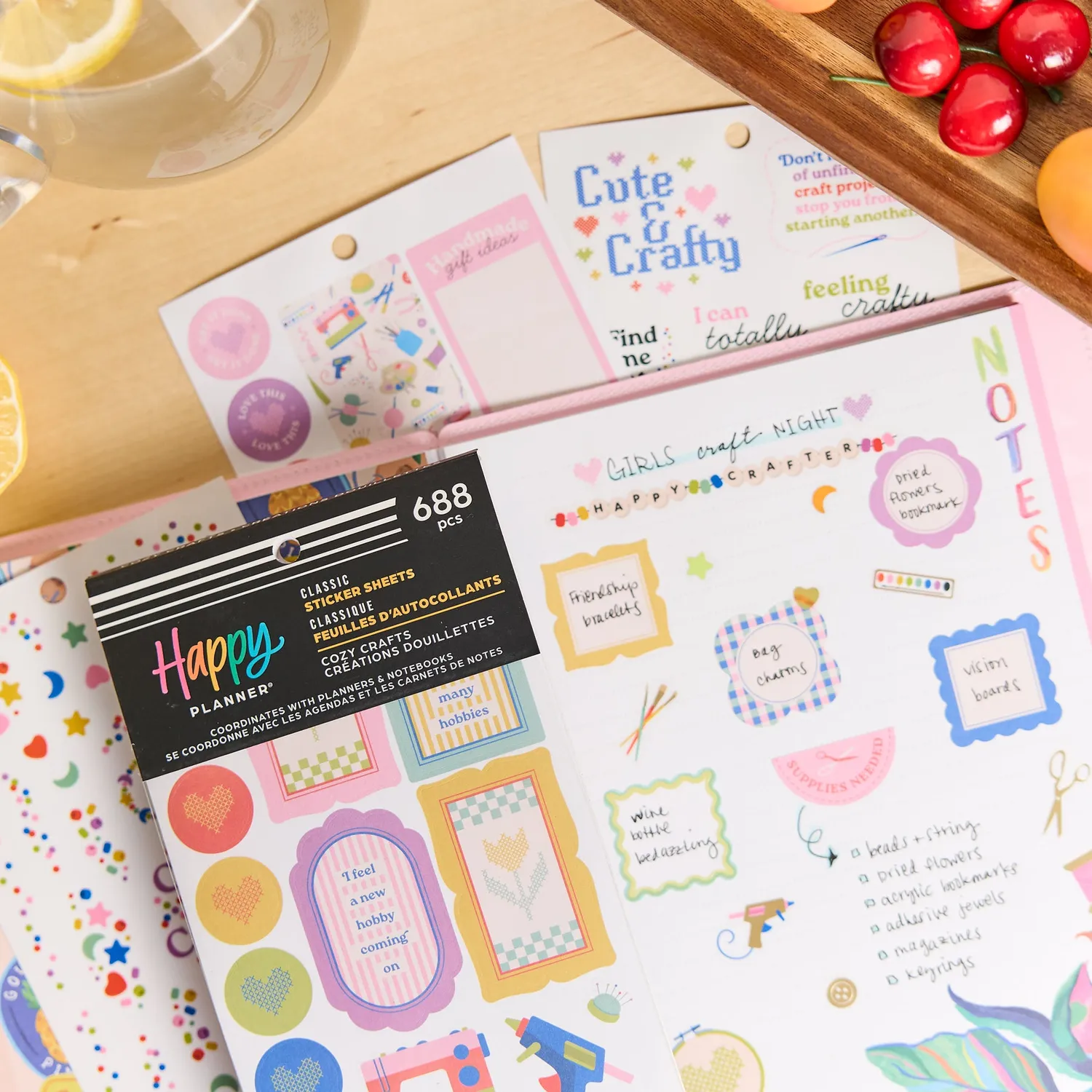 Happy Planner Cozy Crafts stickers Classic couture 30 feuilles