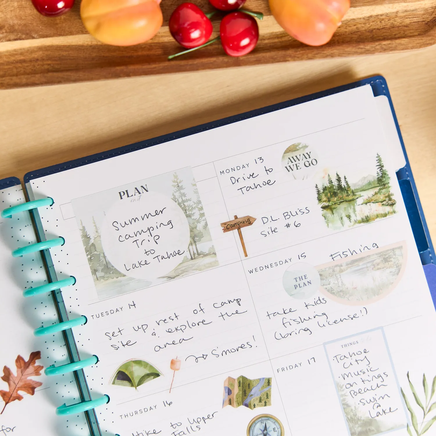 Happy Planner Sunshine Splash agenda Big Dashboard non daté 12 mois