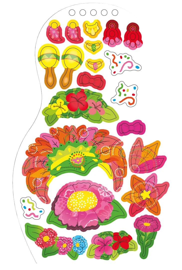Minimiki carnet créatif Carnavals du monde stickers