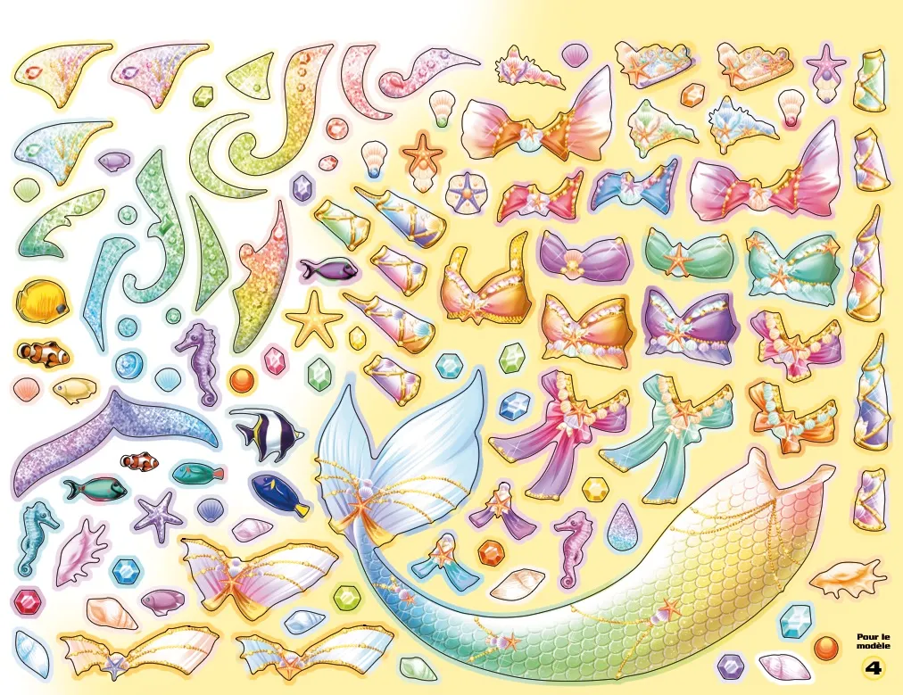 Frigobloc Animal Style Sirènes Dauphins cahier créatif stickers