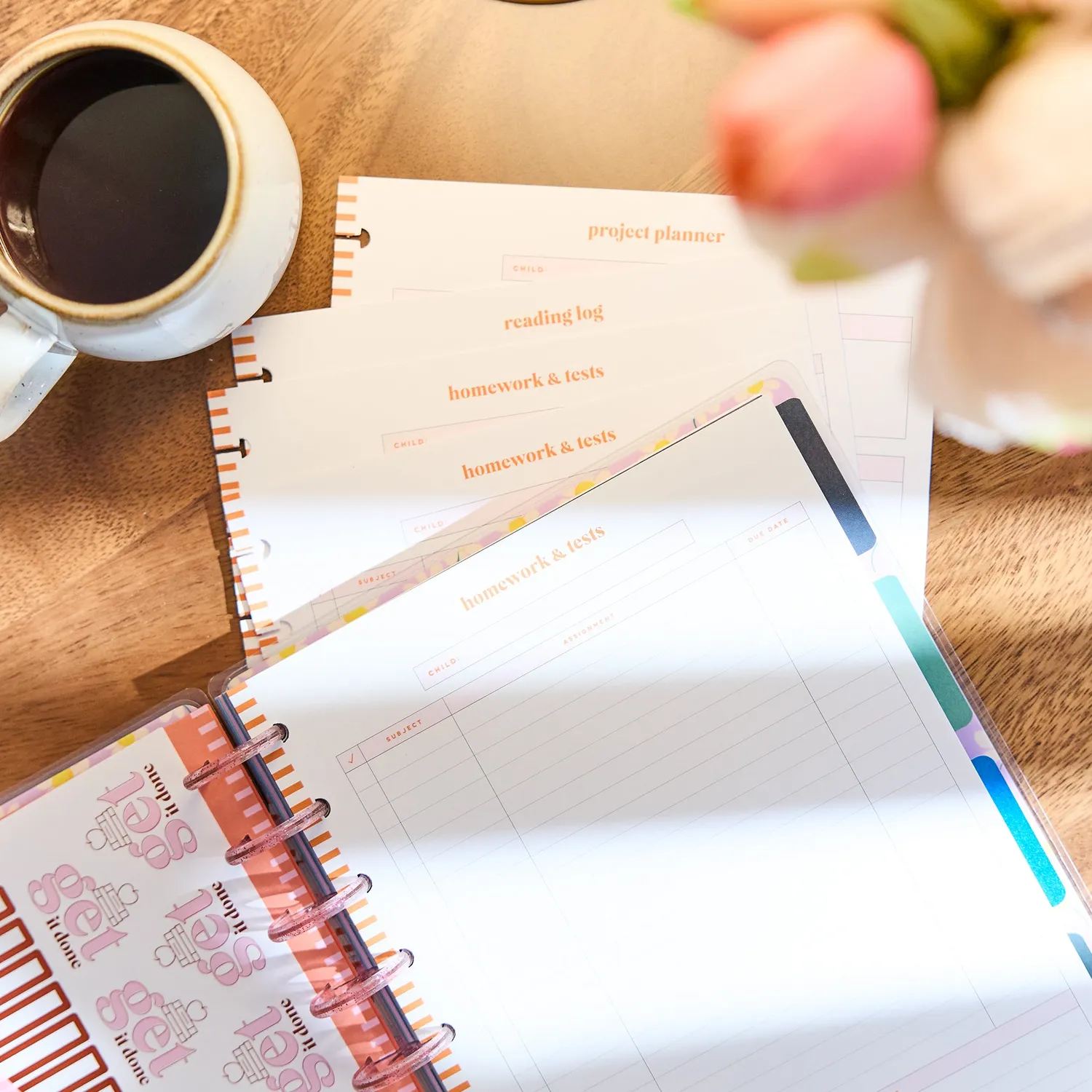 Happy Planner School Planning extension agenda Classic famille