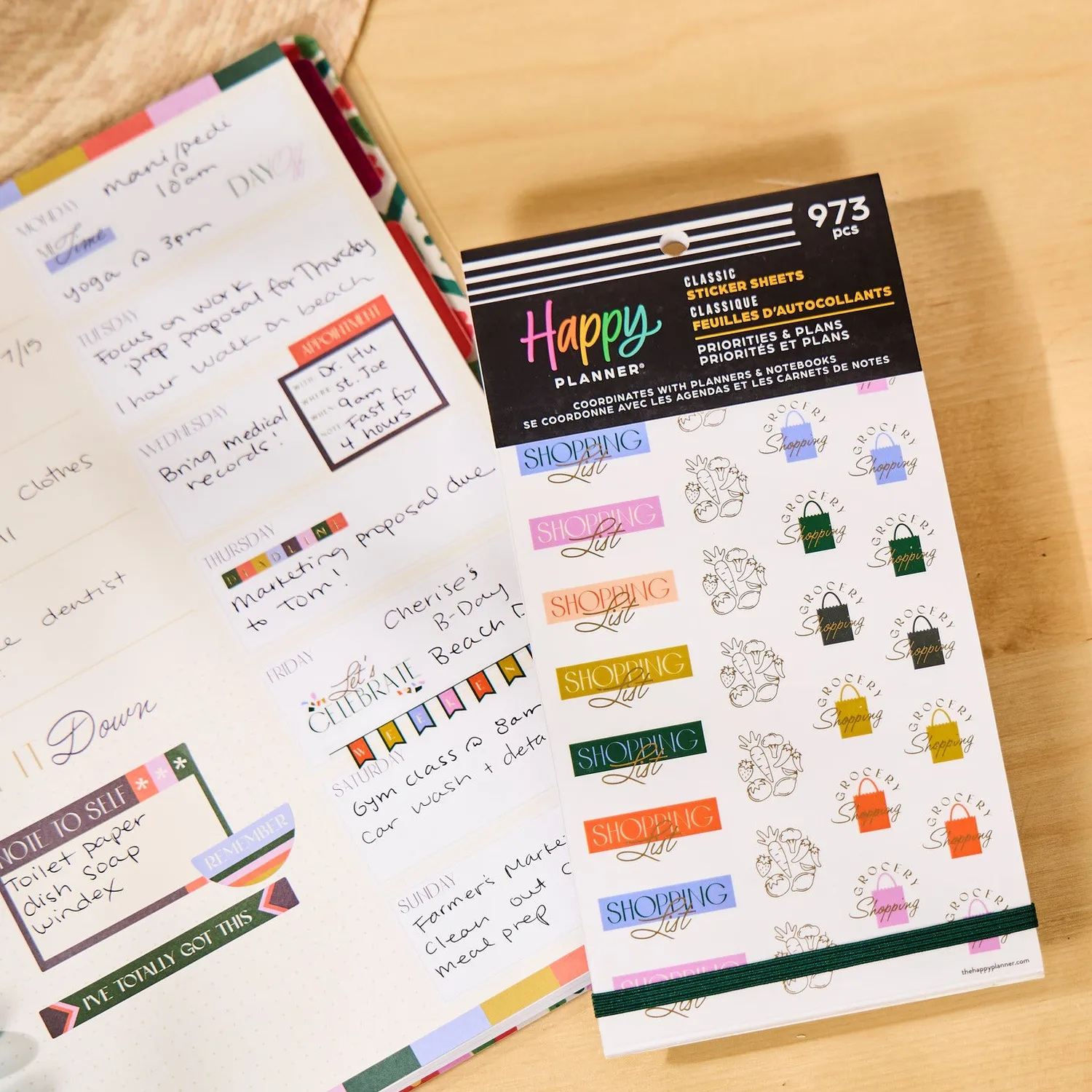 Happy Planner Priorities & Plans stickers Value Pack 973