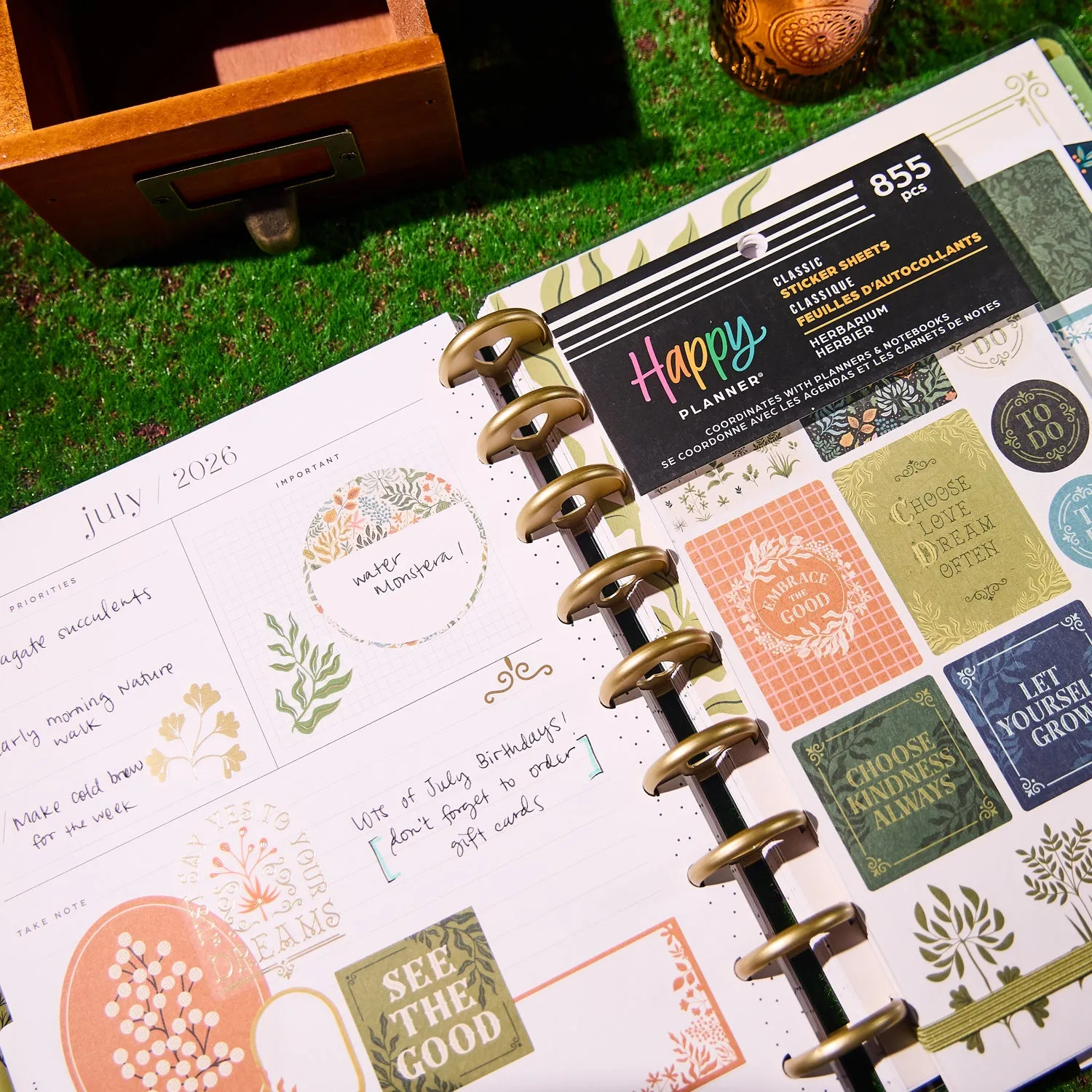 Happy Planner Herbarium stickers botanique 855 Classic