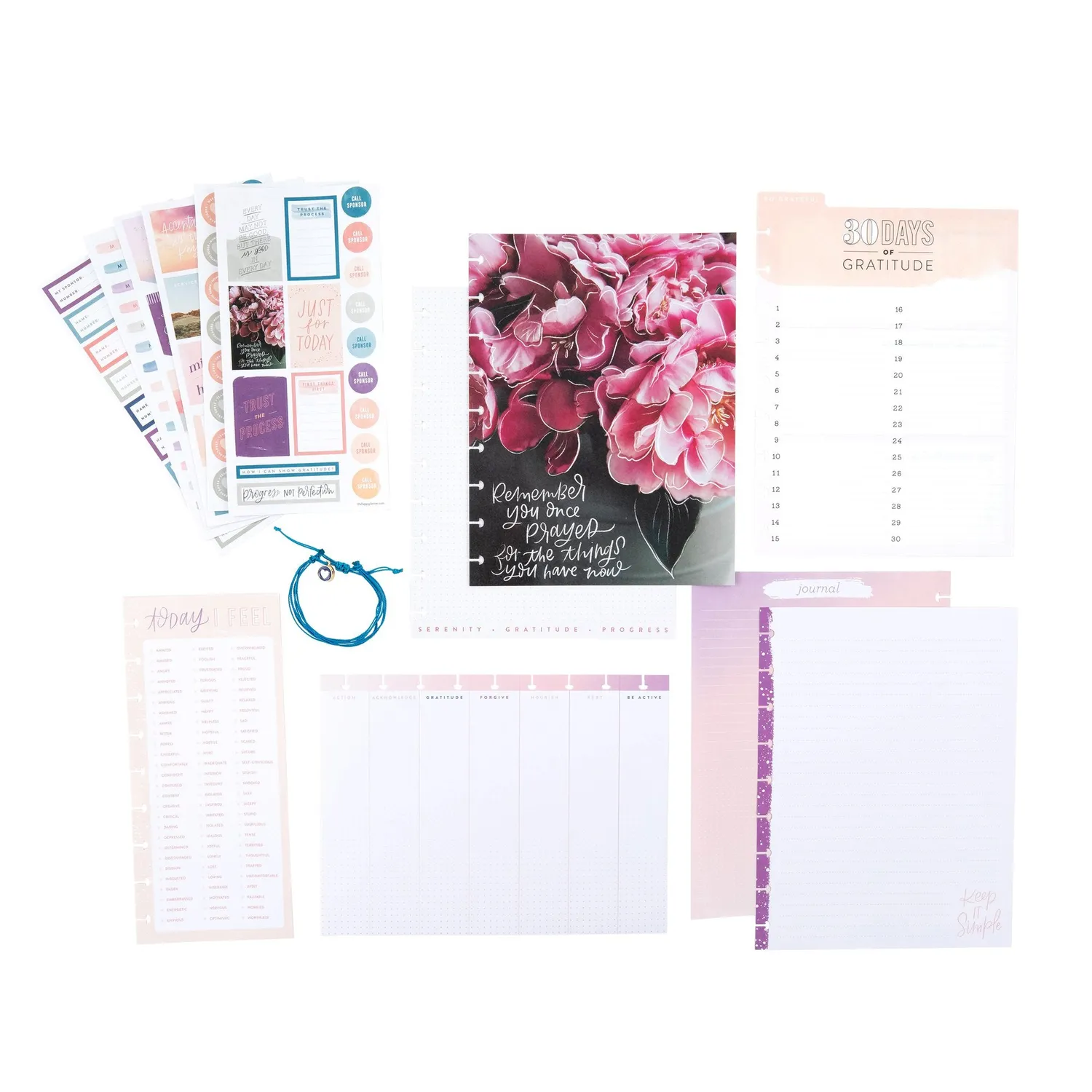 Happy Planner Recovery Progress compagnon Classic accessoires bien-être