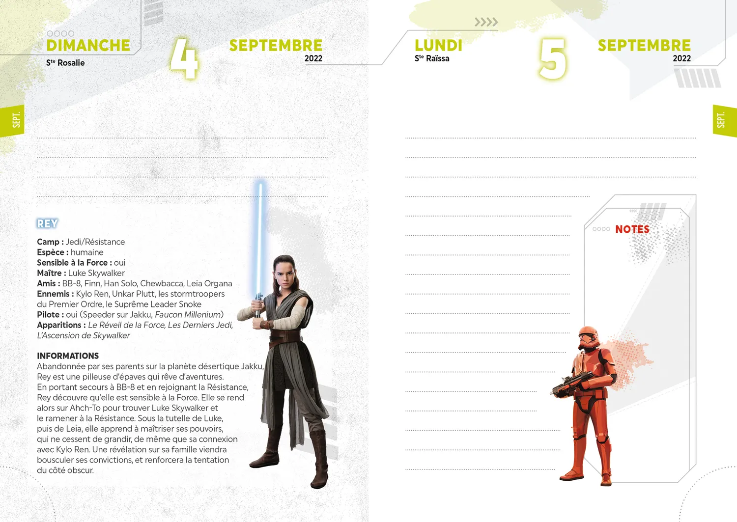 Frigobloc Star Wars agenda scolaire journalier 2023-2024