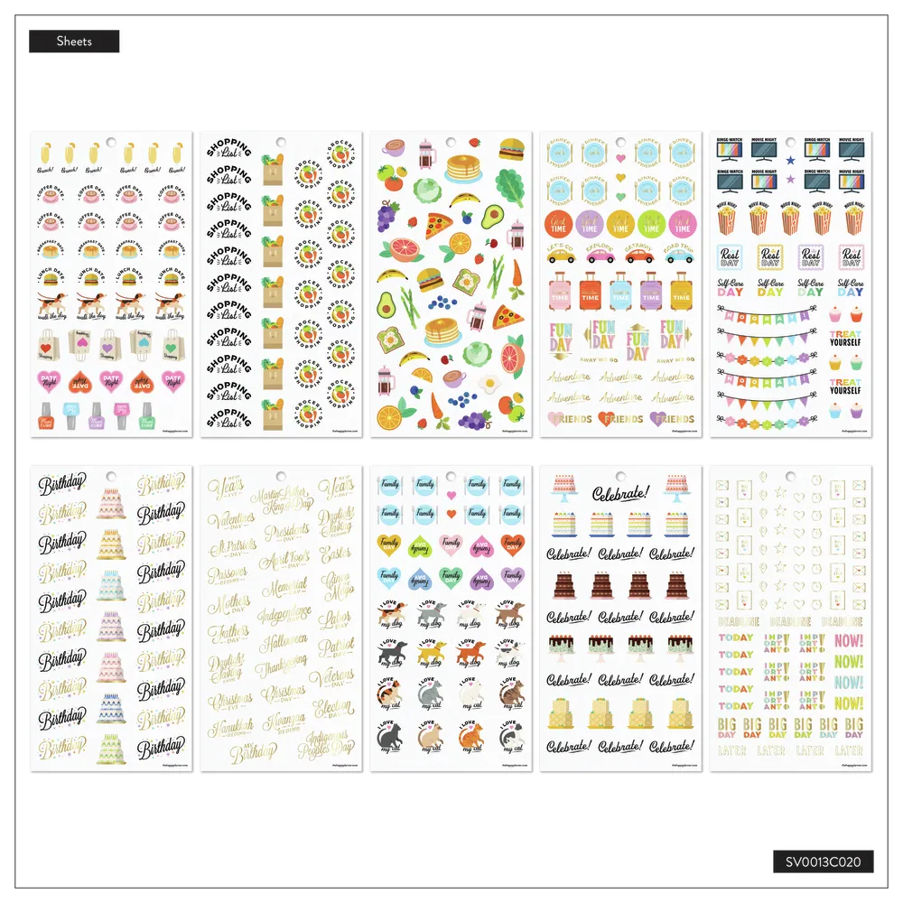 Happy Planner Everyday Plans stickers Classic 30 planches