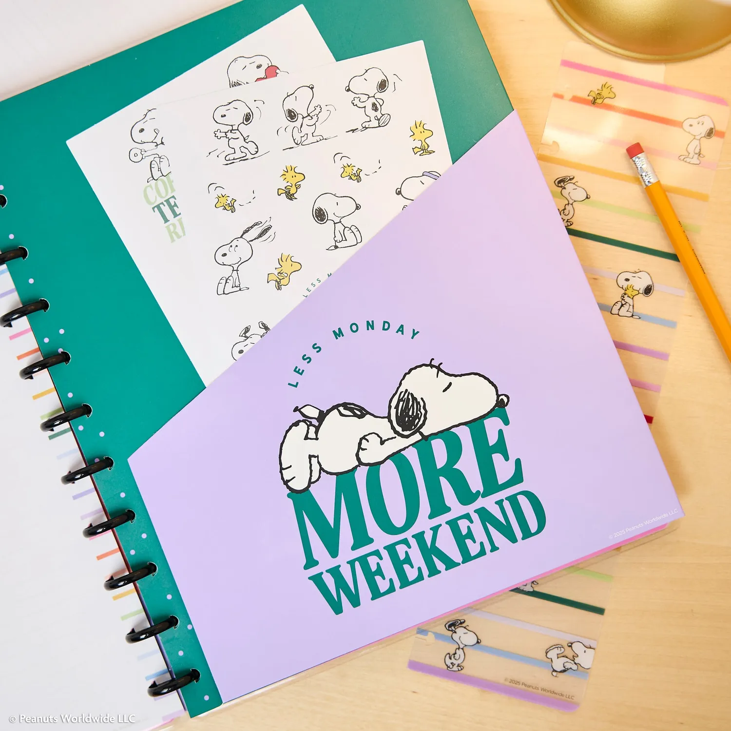 Happy Planner Peanuts Big kit accessoires Snoopy 20 feuilles