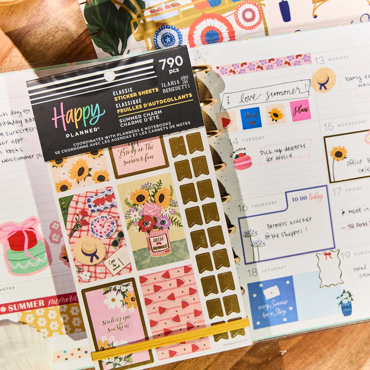 Happy Planner Summer Charm Value Pack stickers 790 motifs été