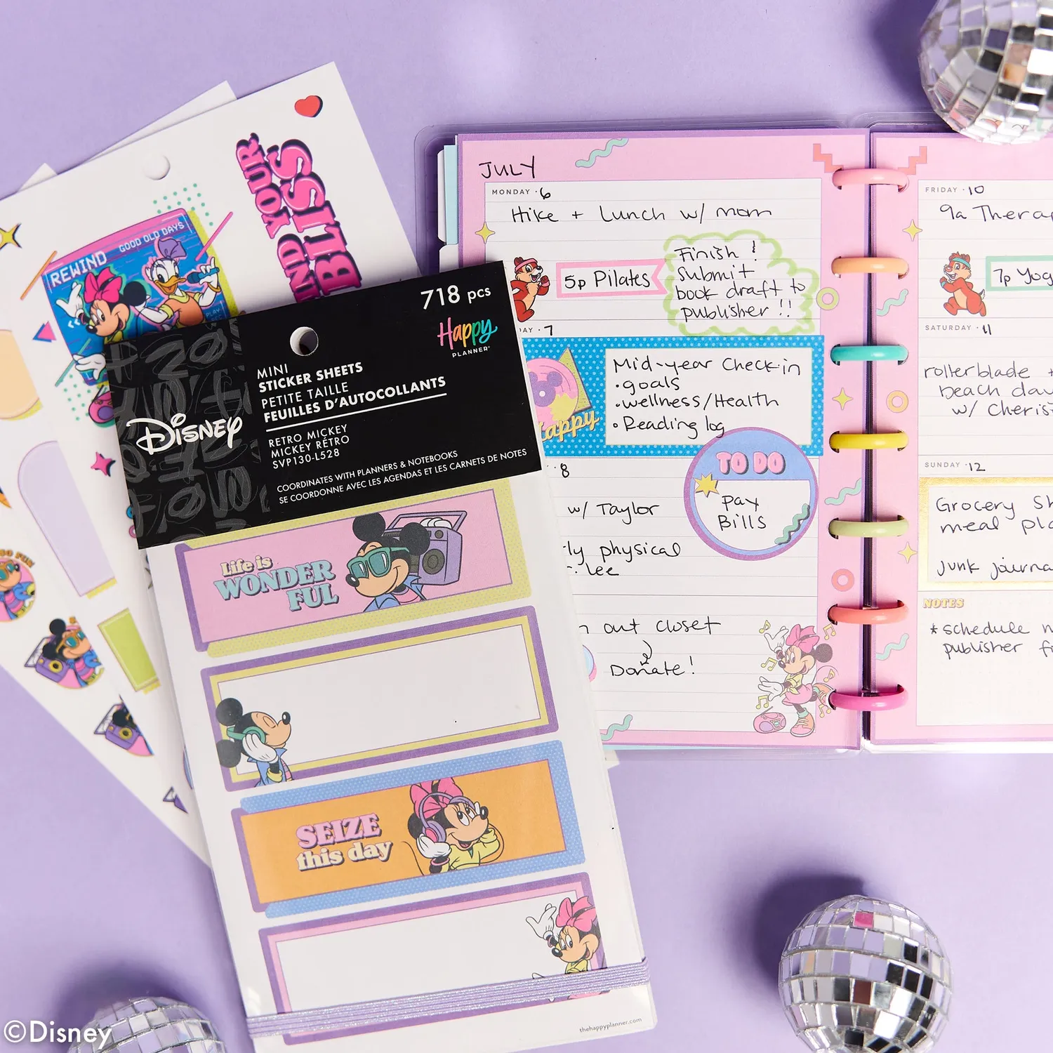 Me & my big ideas Disney Retro Mini stickers 30 planches