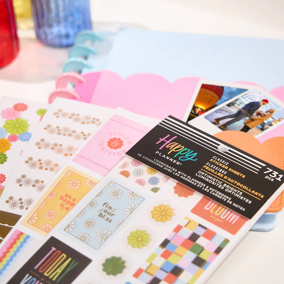 Happy Planner Optimistic Brights stickers Classic 30 planches 731
