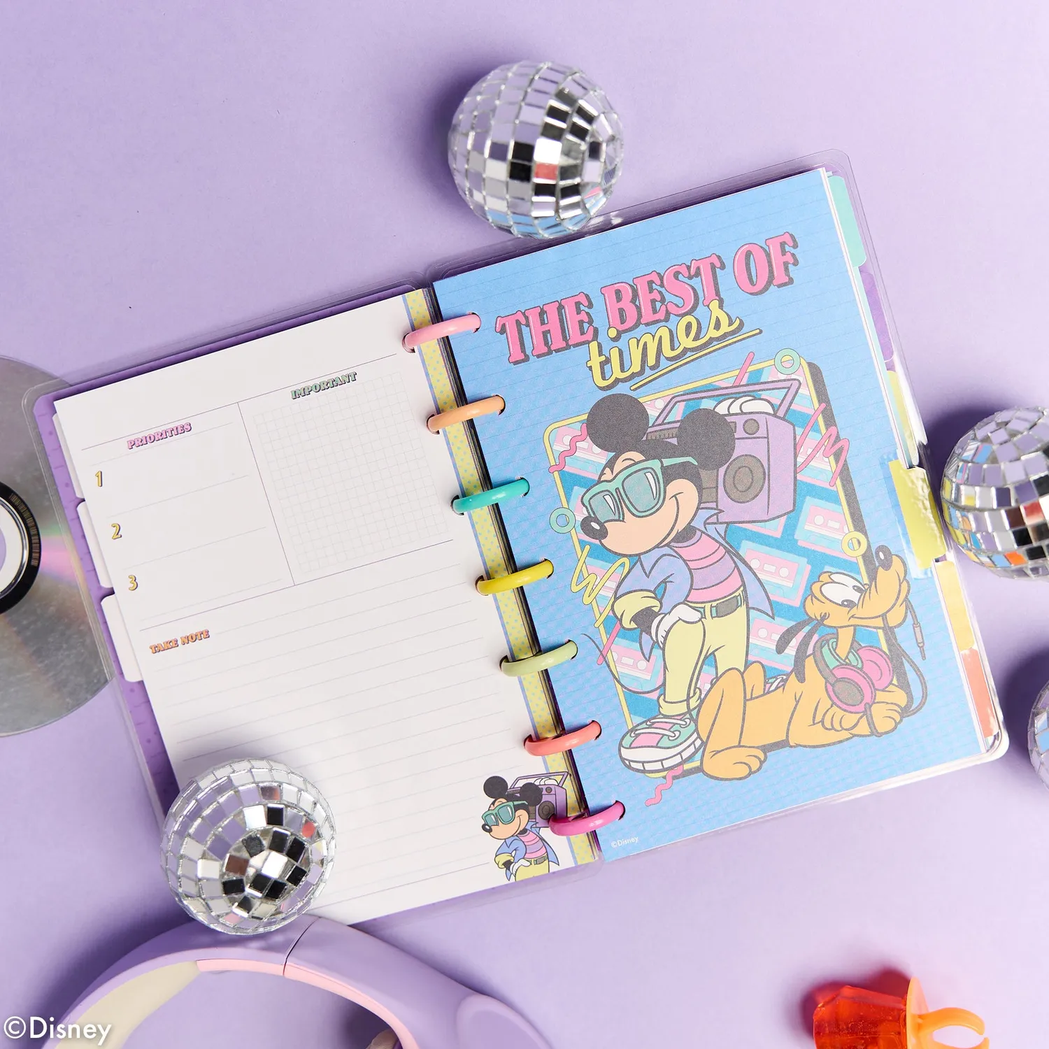 Happy Planner Disney Mickey agenda horizontal mini non daté