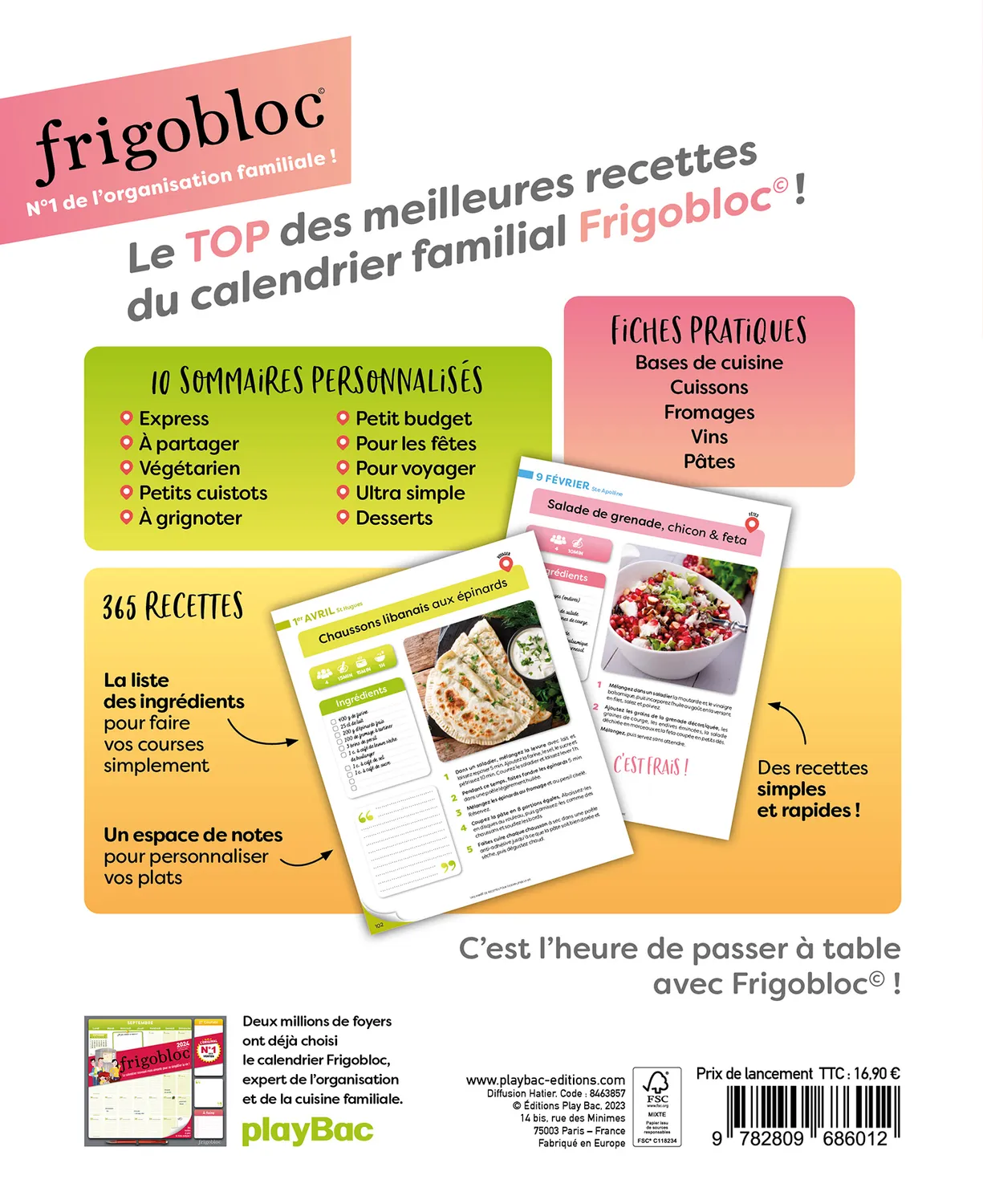 Frigobloc livre de cuisine Une année de recettes 365 idées