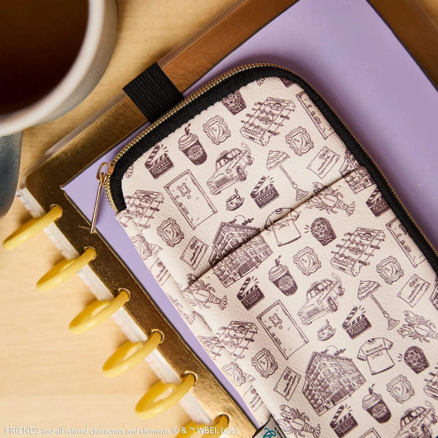 Happy Planner Friends trousse zippée à élastique accessoires