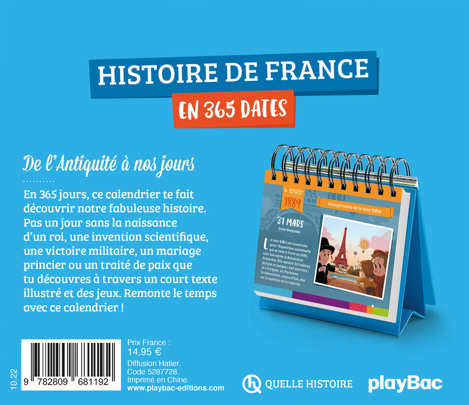Quelle Histoire 365 personnages calendrier histoire de France