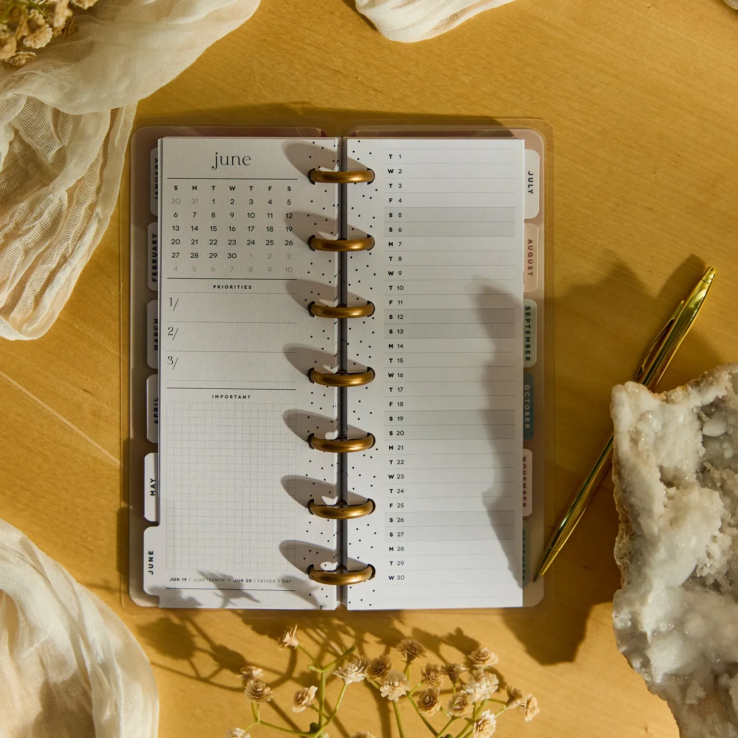 Happy Planner 2027 Starlit Glow agenda Skinny Mini horizontal