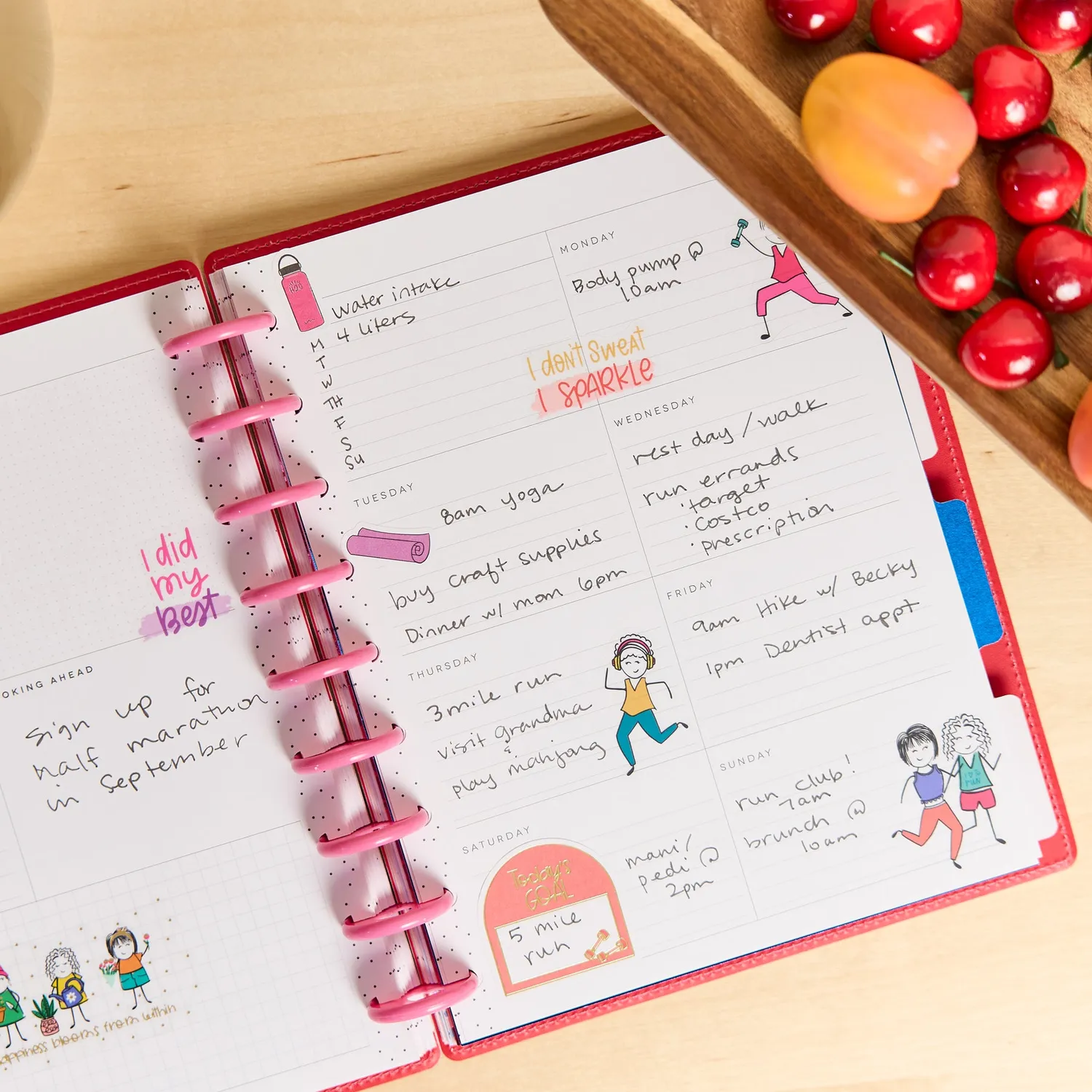 Happy Planner Sunshine Splash agenda Classic dashboard non daté